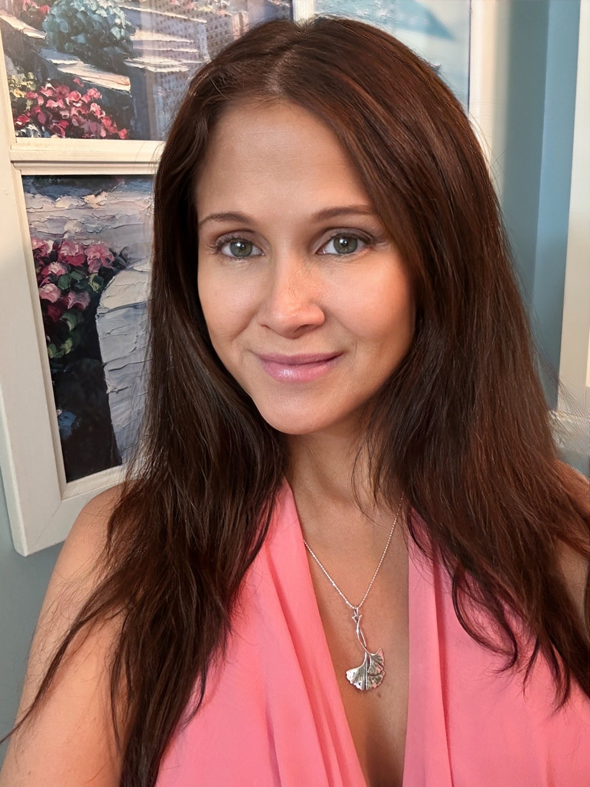 Sterling Silver Ginkgo Leaf Pendant Necklace