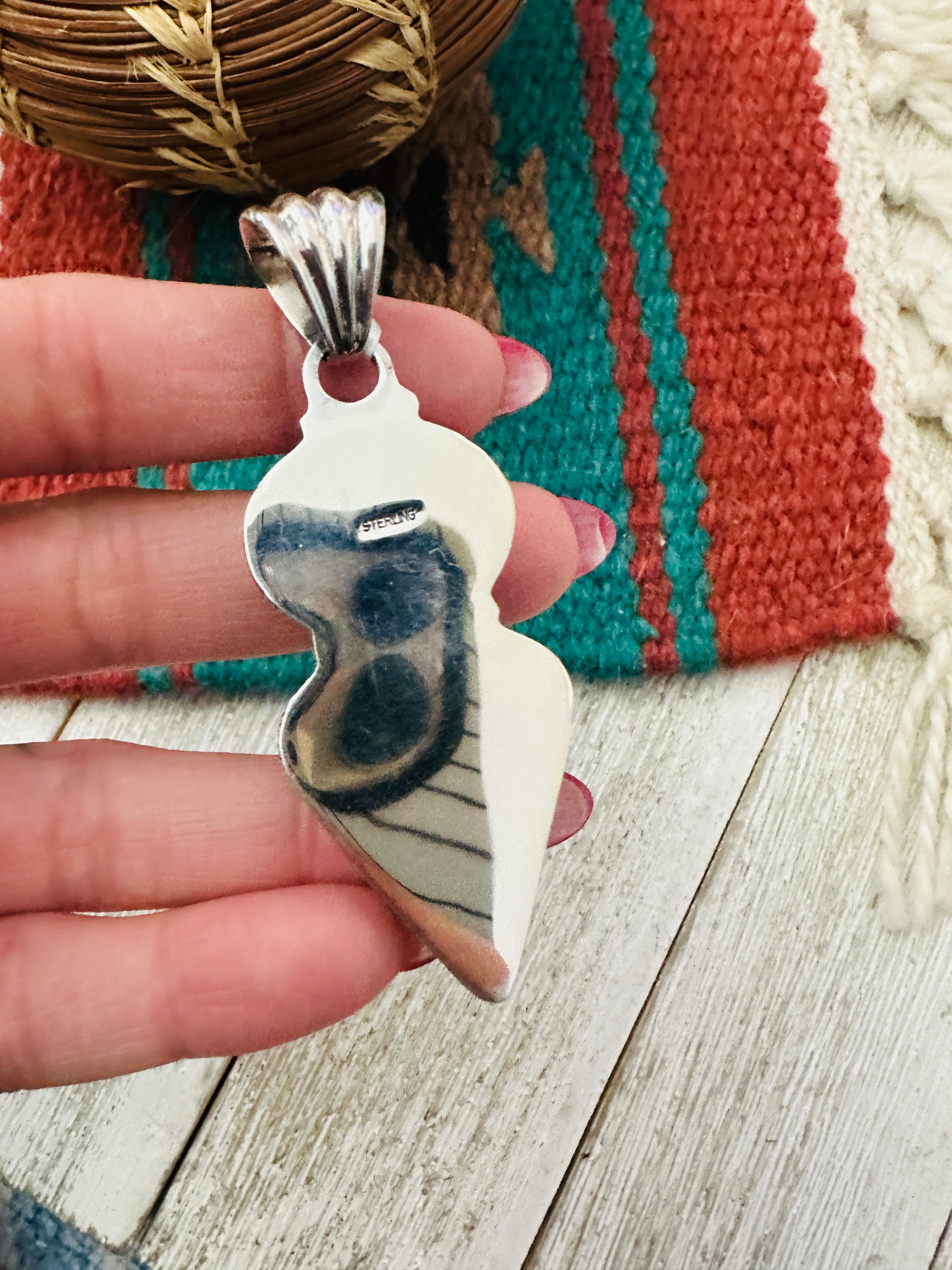 Handcrafted Sterling Silver, Spiny & Charoite Pendant