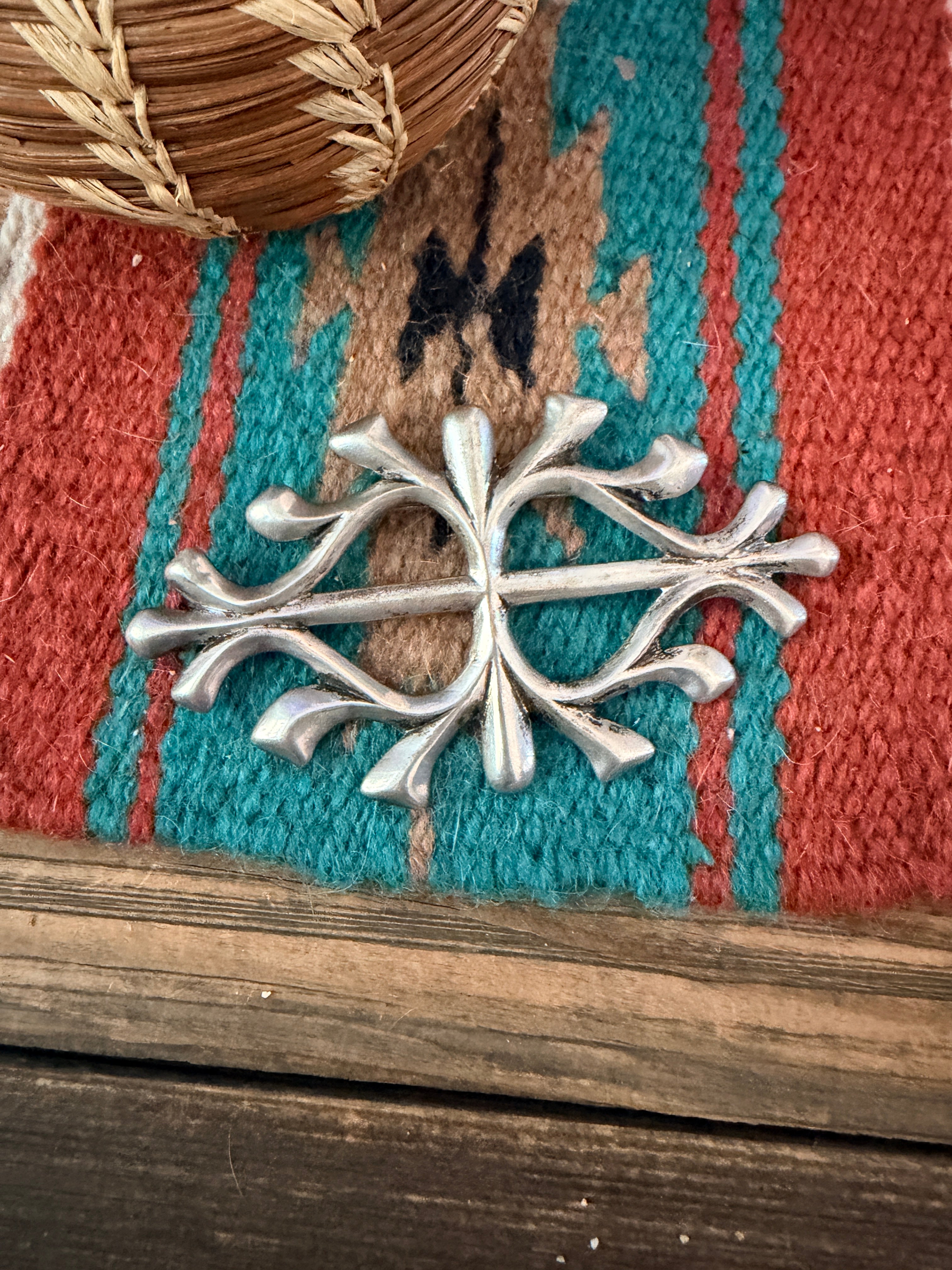 Old Pawn Handcrafted Sterling Silver Brooch