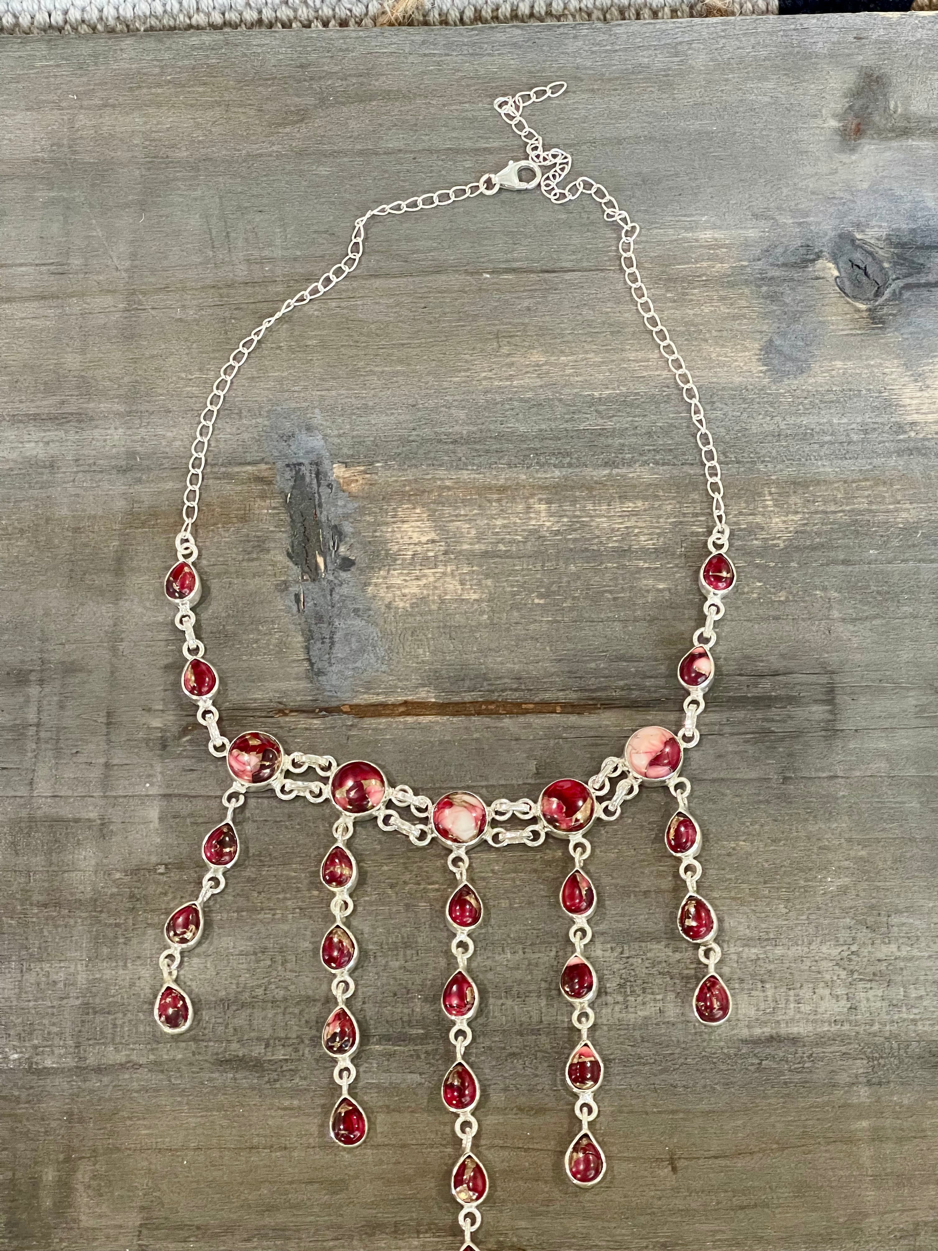 Beautiful Handmade Sterling Silver Dahlia Rose Necklace