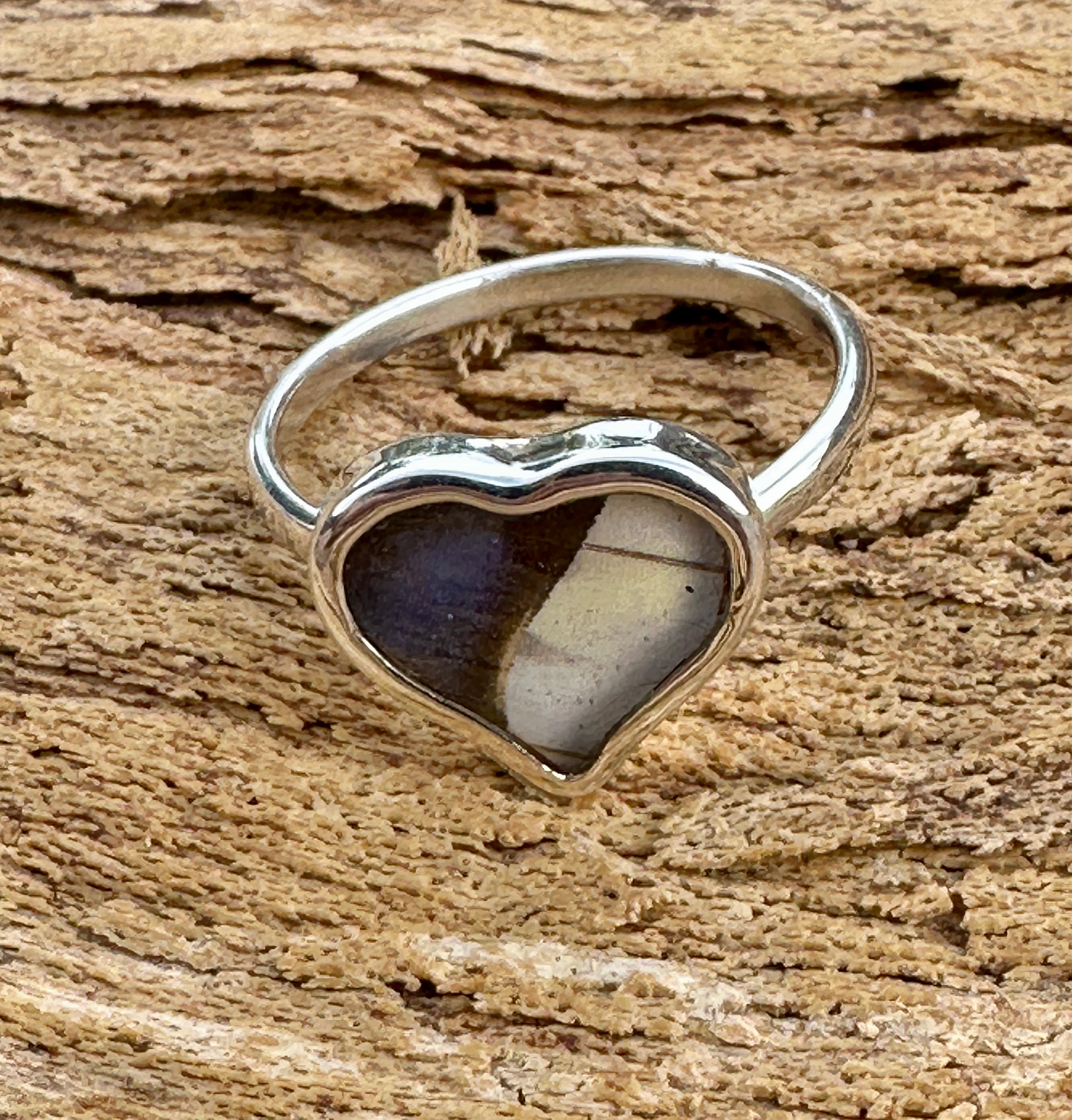 Morpho Sulkowski Butterfly Sterling Silver Ring Size 8