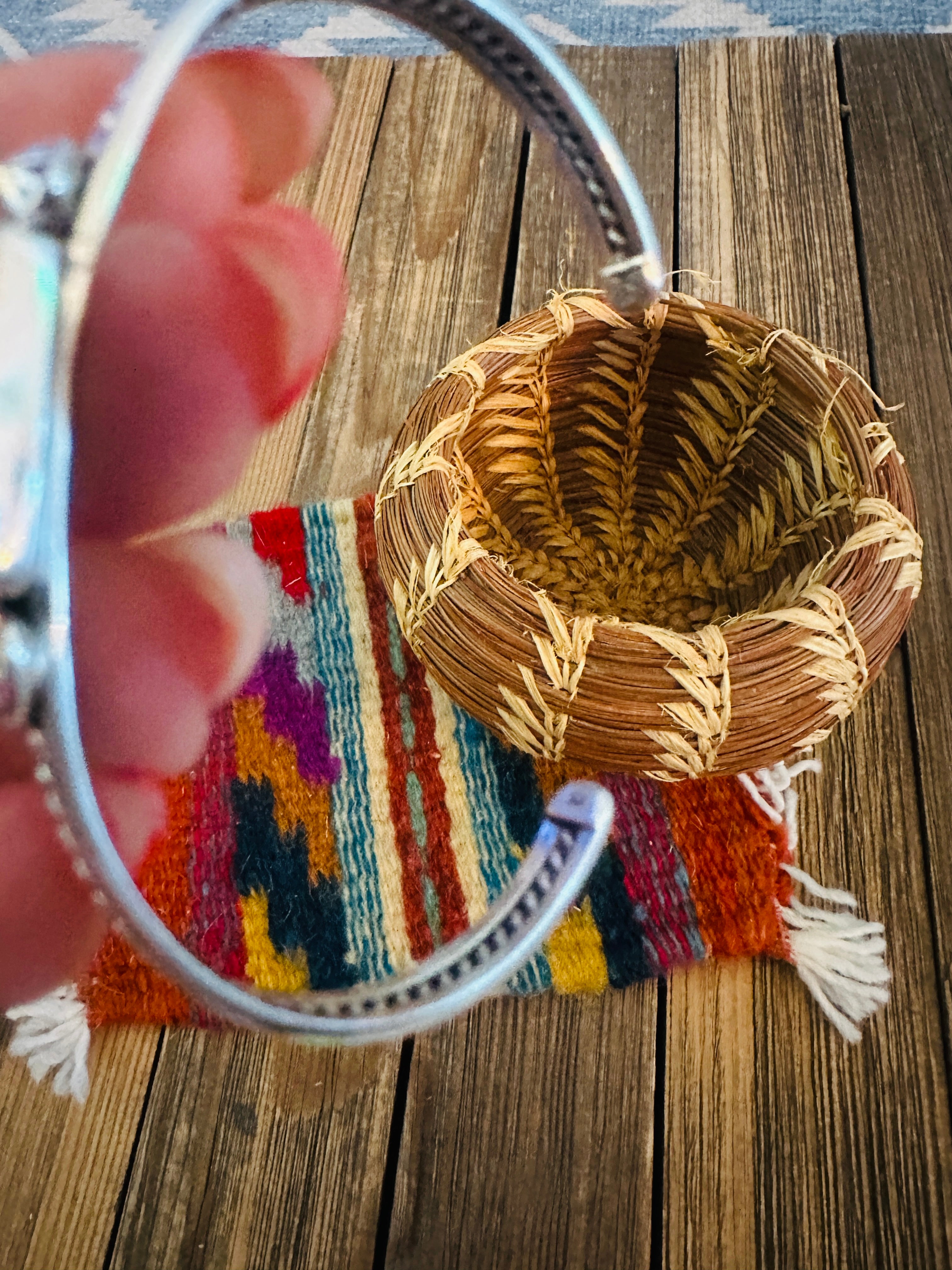 Handcrafted Turquoise & Sterling Silver Stacker Cuff Bracelet