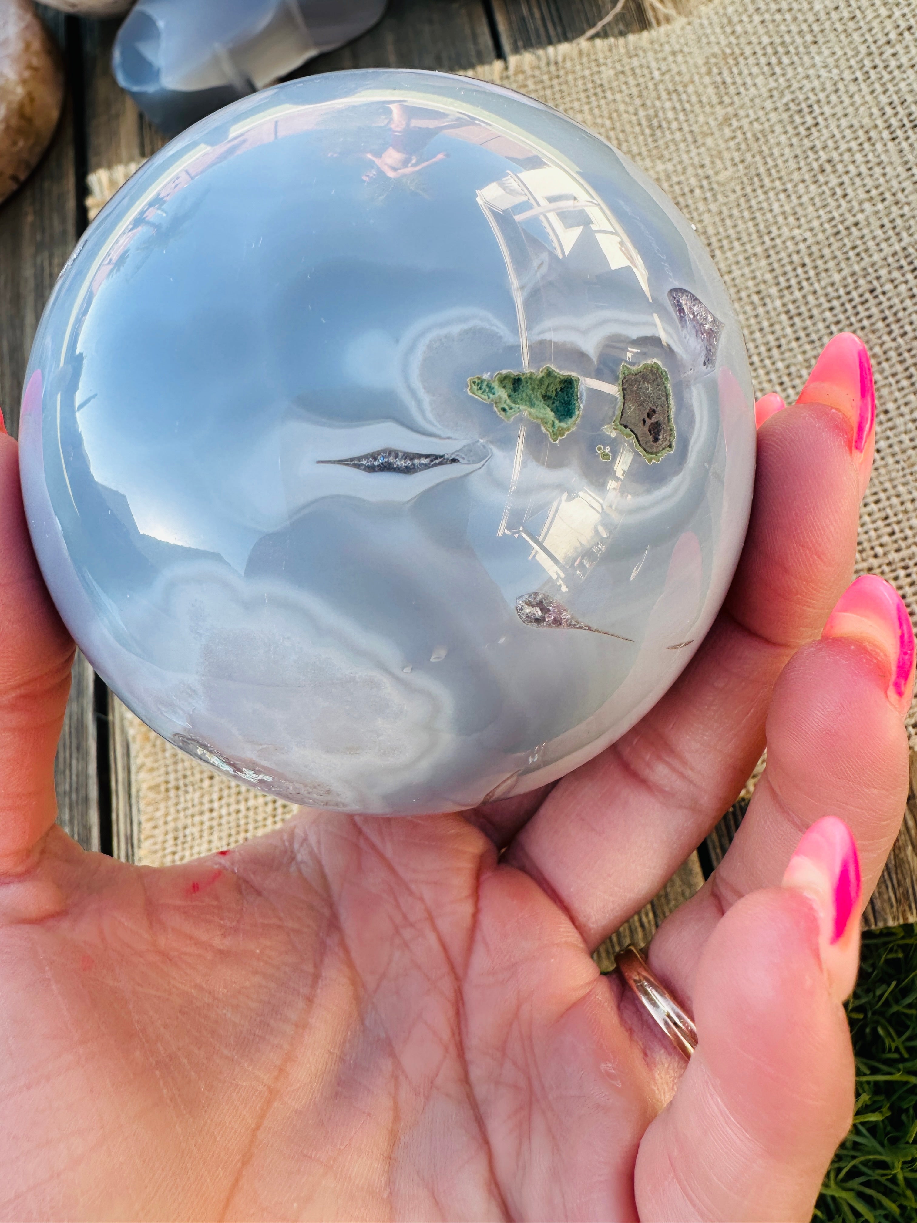✨ Nizhoni Crystals ✨ Purple Amethyst Geode Sphere