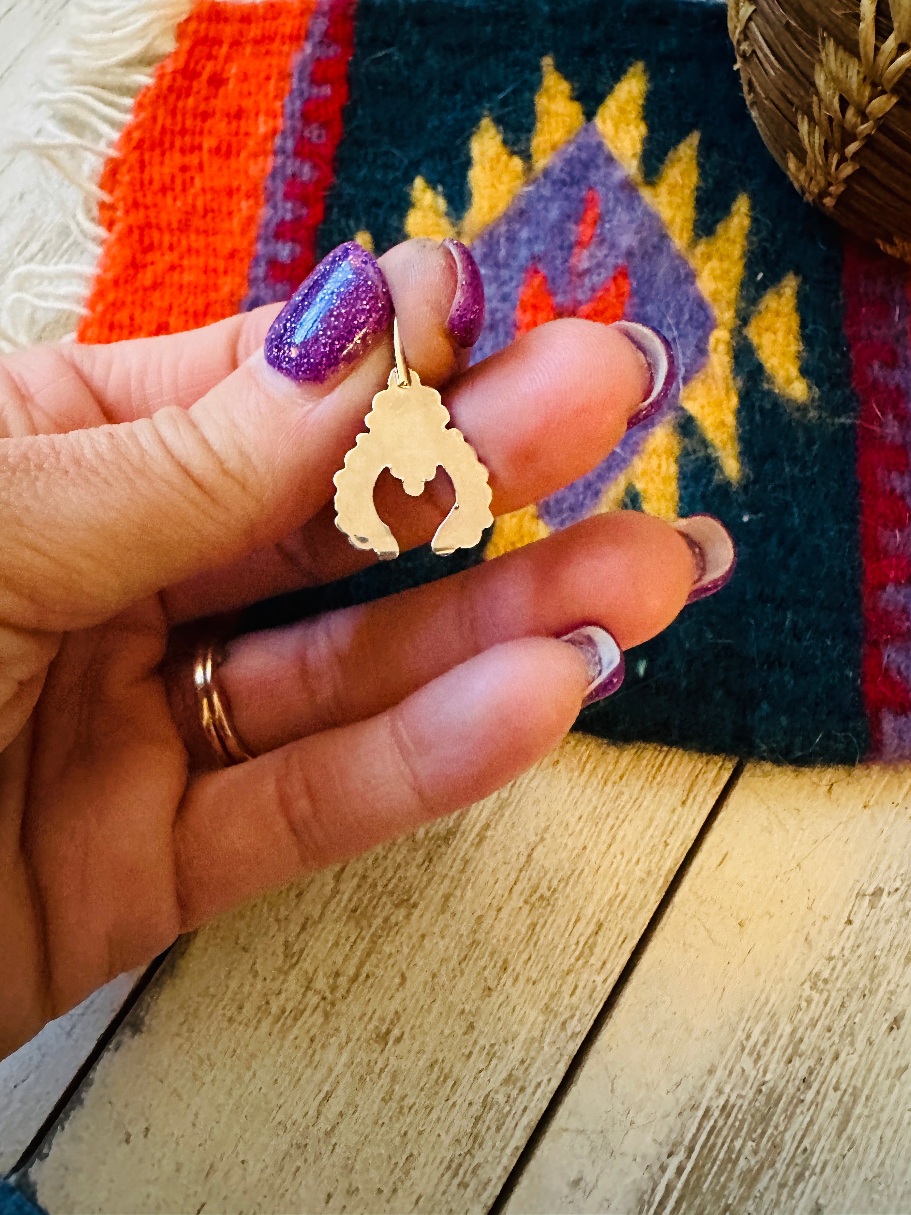 Handcrafted Turquoise & Sterling Silver Mini Naja Pendant