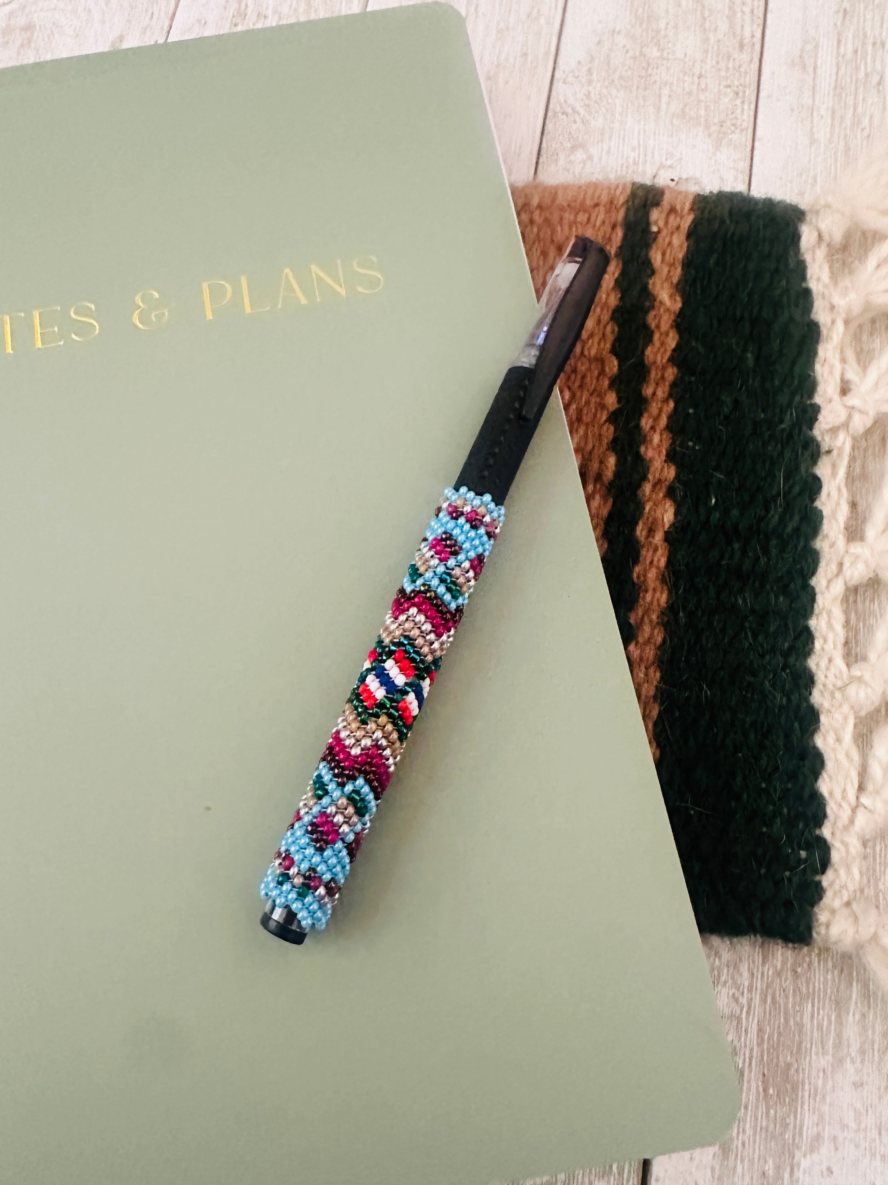 Handcrafted Muticolor Beaded Pen
