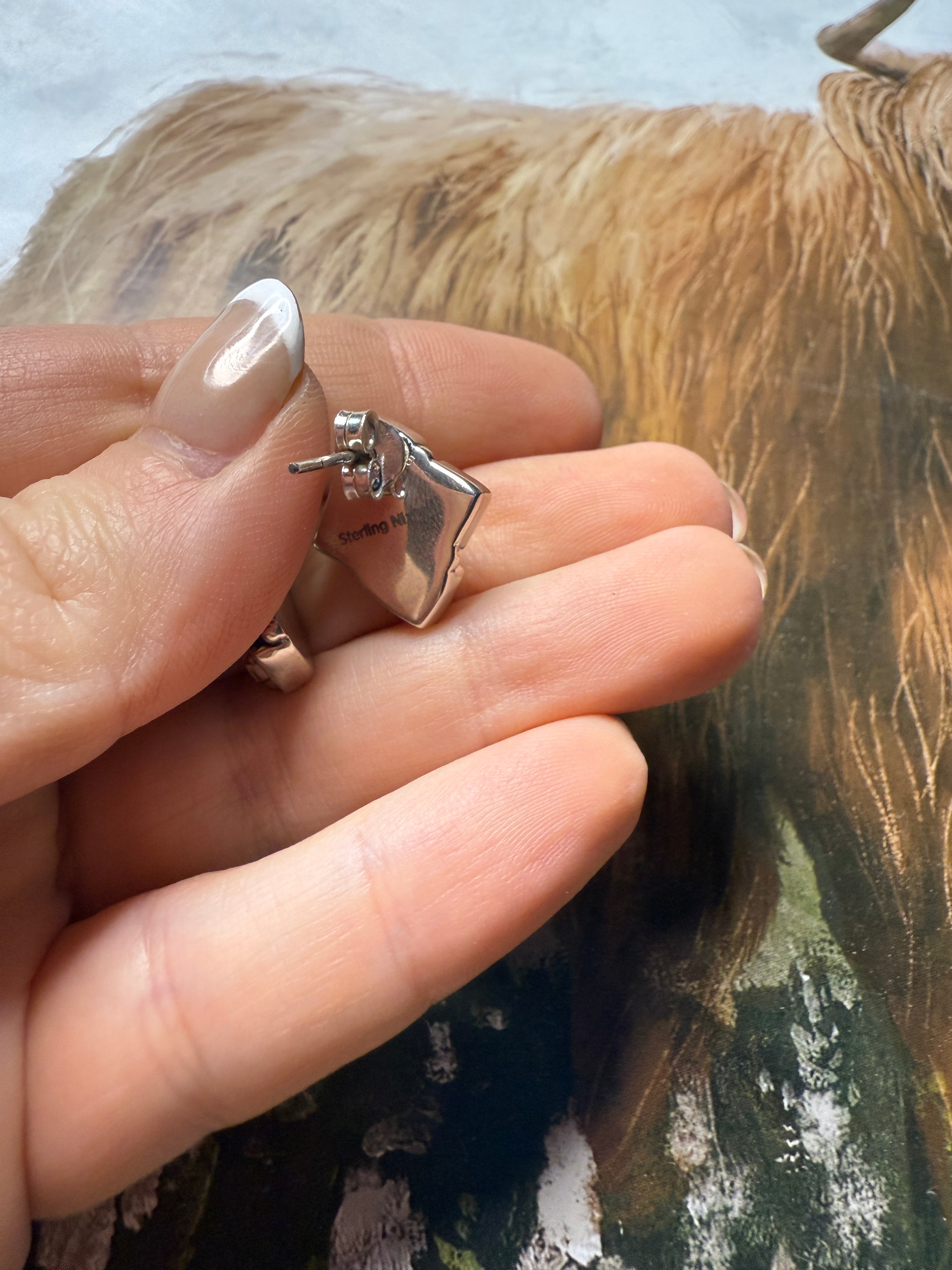 Dahlia Rose Sterling Silver 4 Stone Earrings Handmade