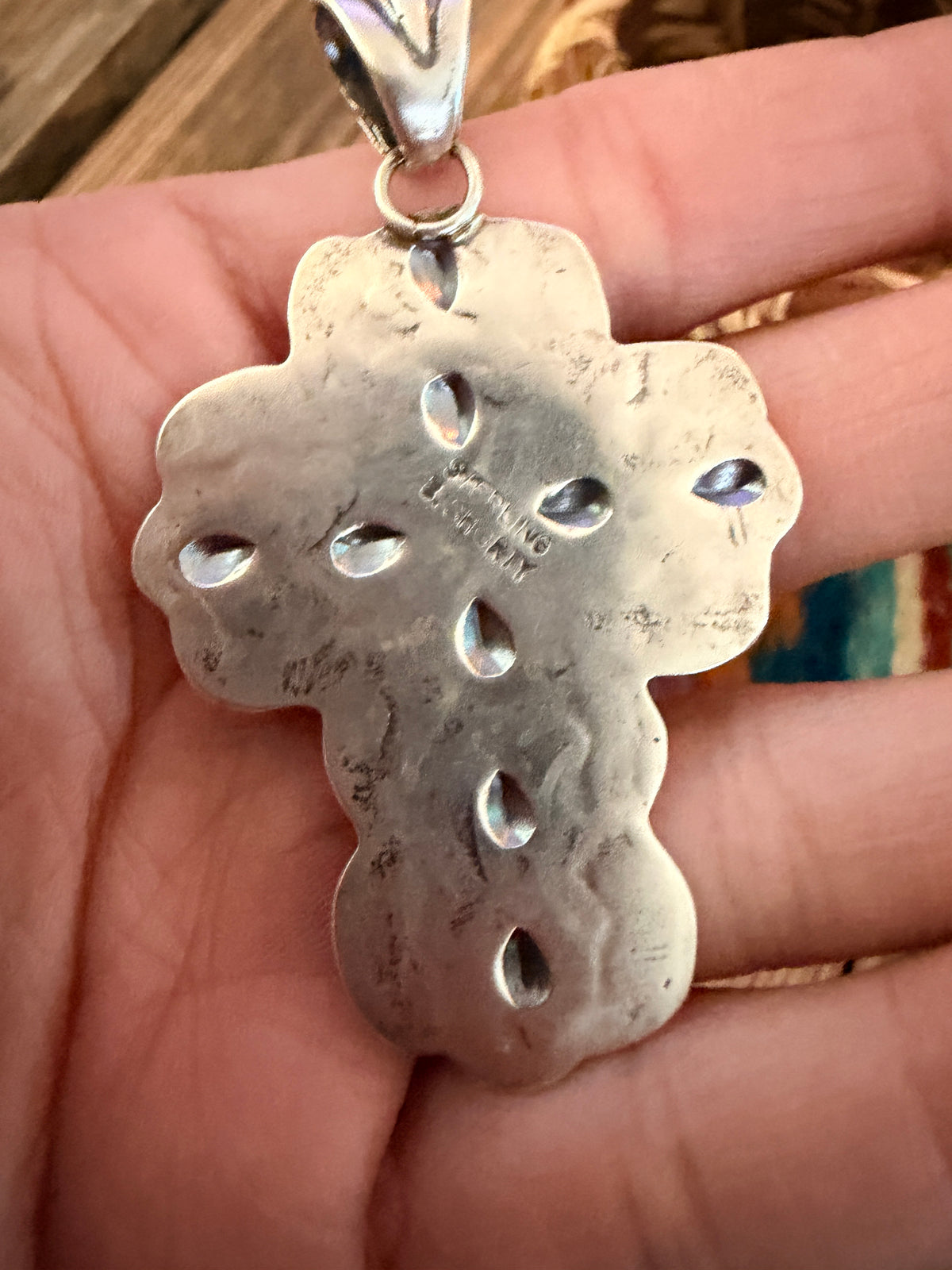 Handcrafted Sterling Silver Cross Pendant by Benson Shorty