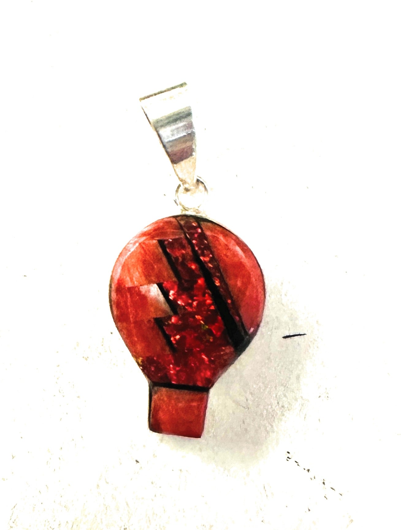 Handcrafted Multi Stone & Sterling Silver Inlay Pendant