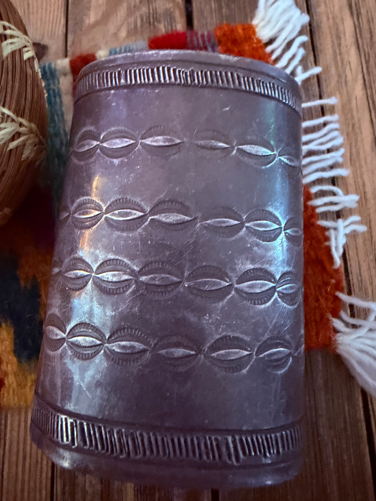 Handcrafted Old Pawn Sterling Silver Cuff Bracelet