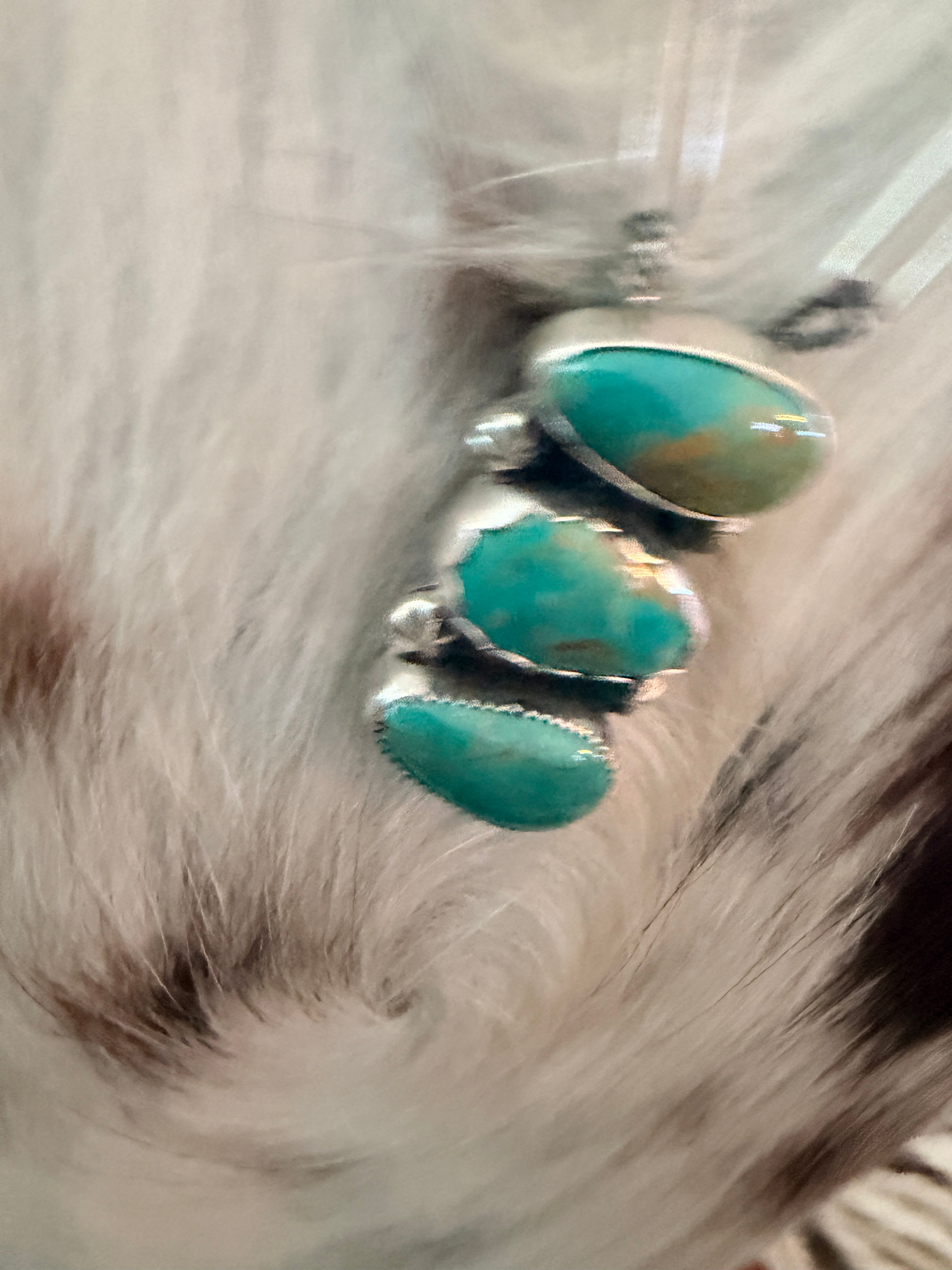 Handmade Sterling Silver & Tyrone Turquoise Necklace