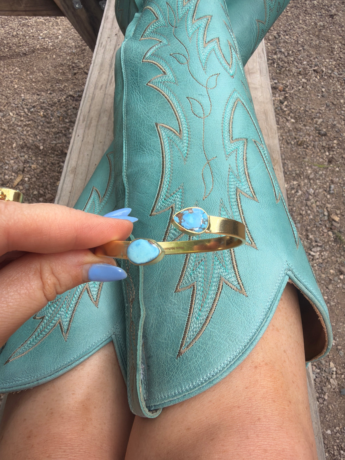 “The Golden Collection” Painted Desert Handmade Golden Hills Gold Plated Adjustable Bracelet Cuff STYLE 11