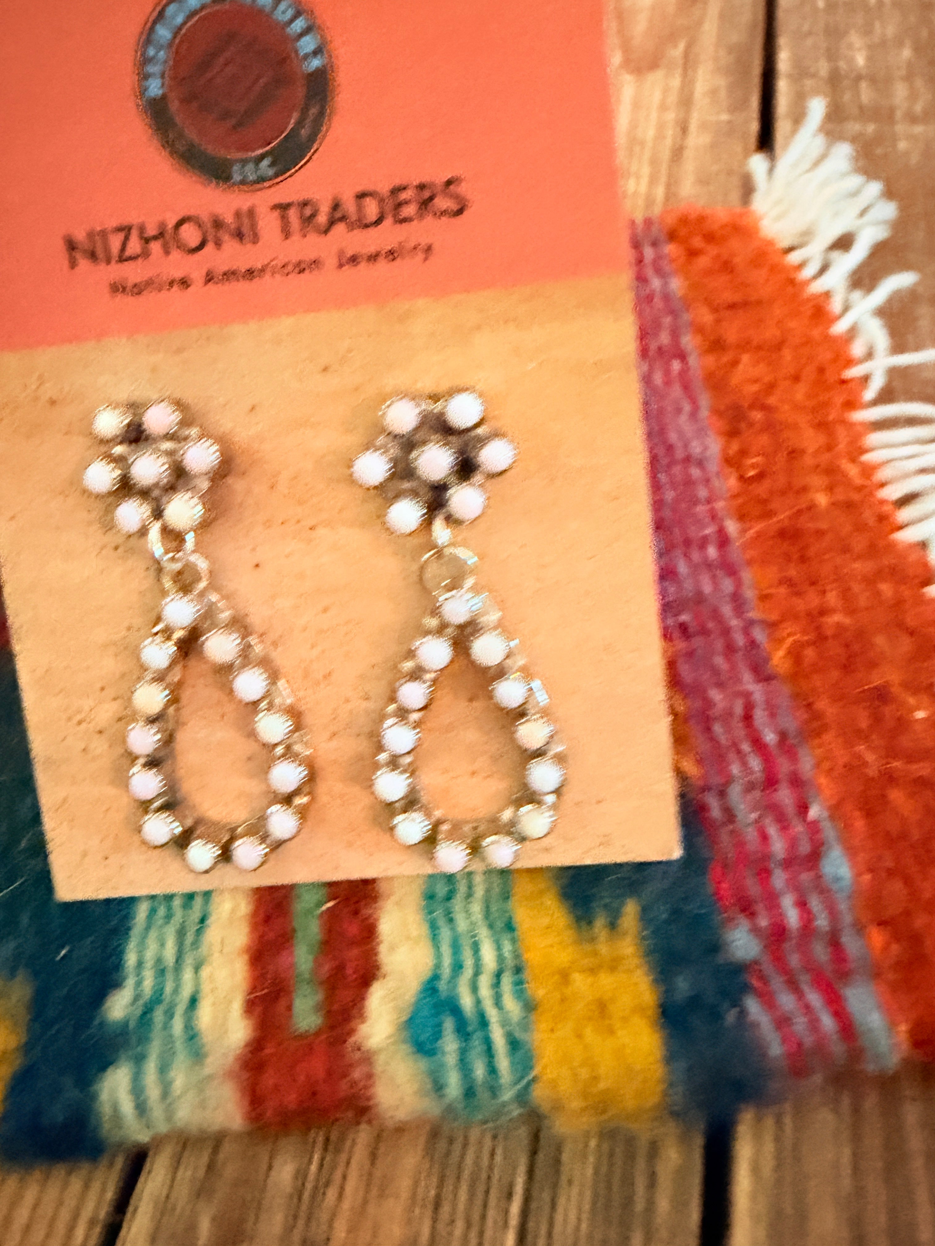 Handcrafted Queen Pink Conch & Sterling Silver Dangle Earrings