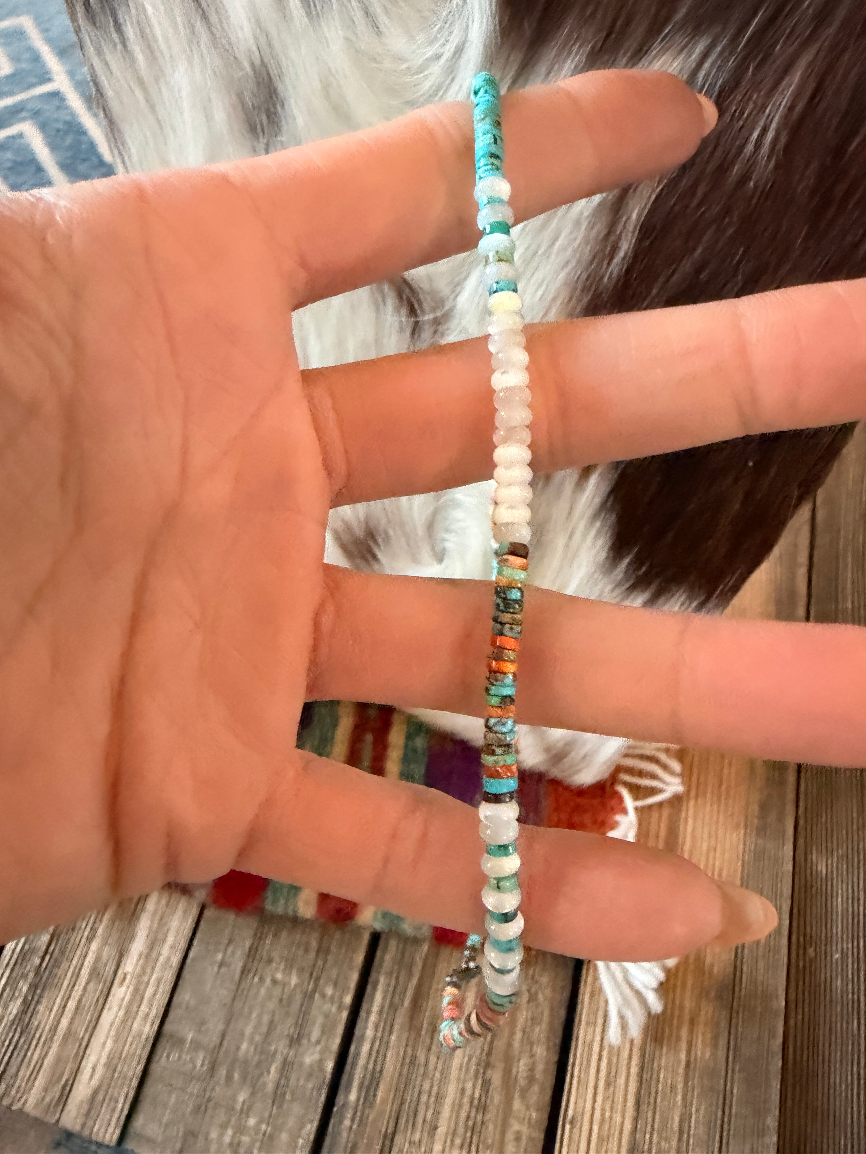 Handcrafted Multi Stone & Sterling Silver Beaded Necklace