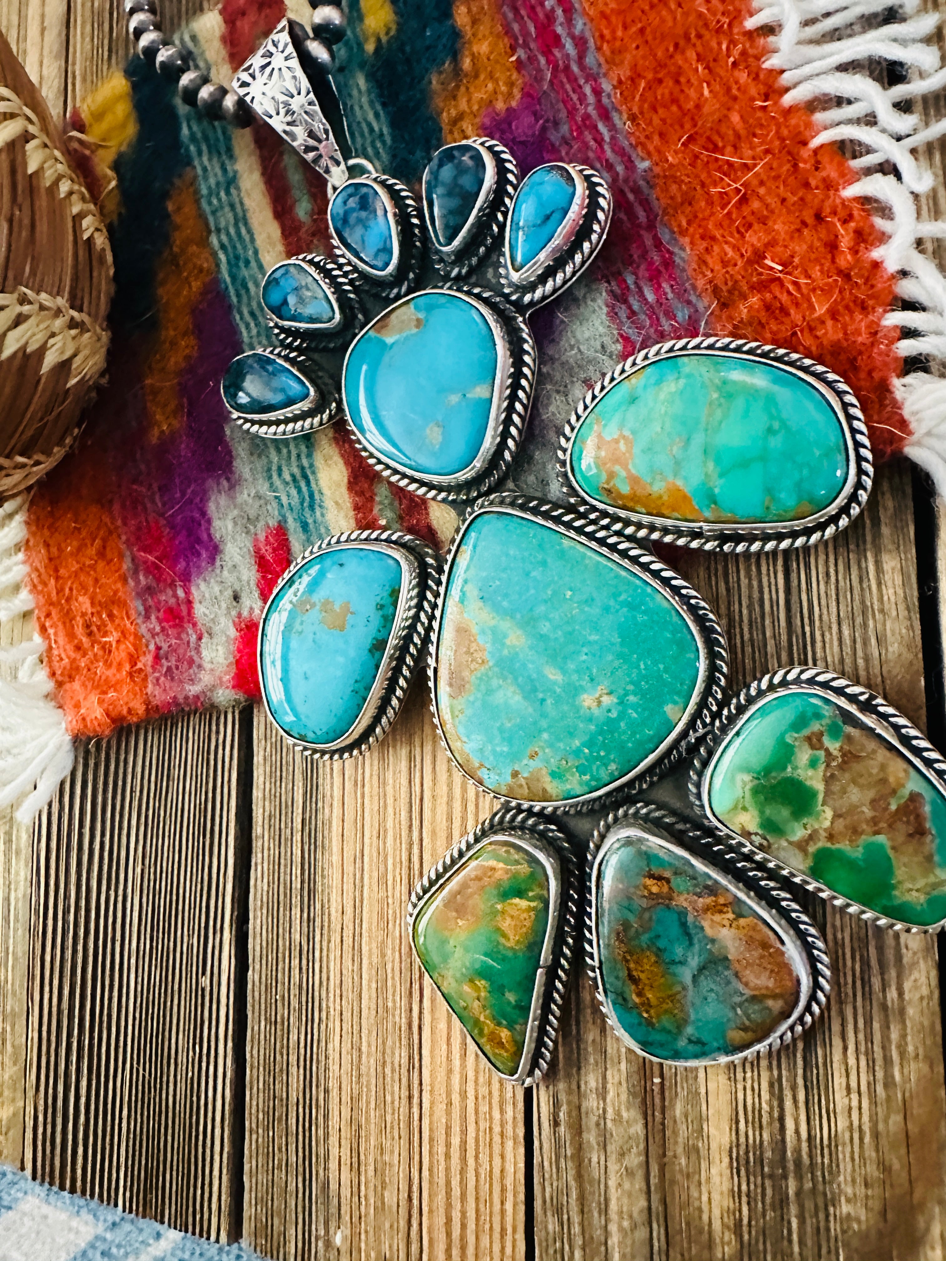 Handmade Sterling Silver and Turquoise Kachina Pendant