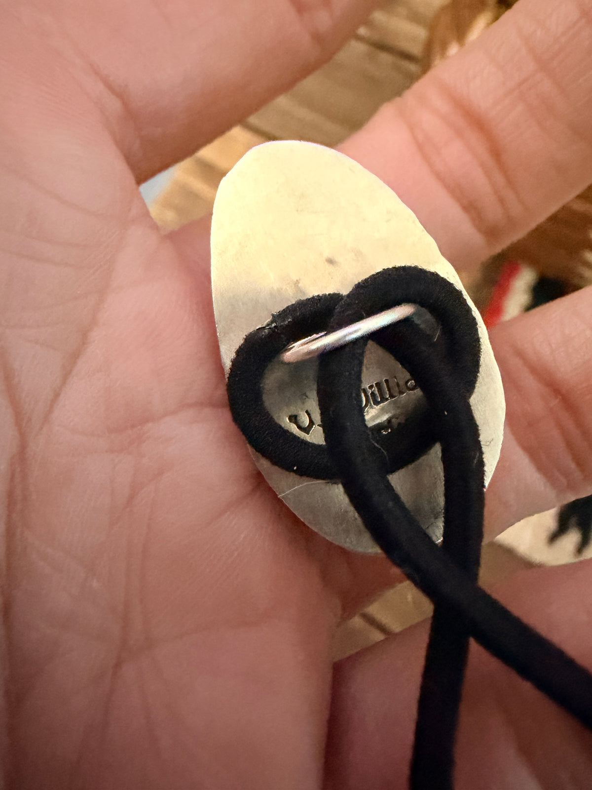 Handcrafted Turquoise & Sterling Silver Hair Tie Charm