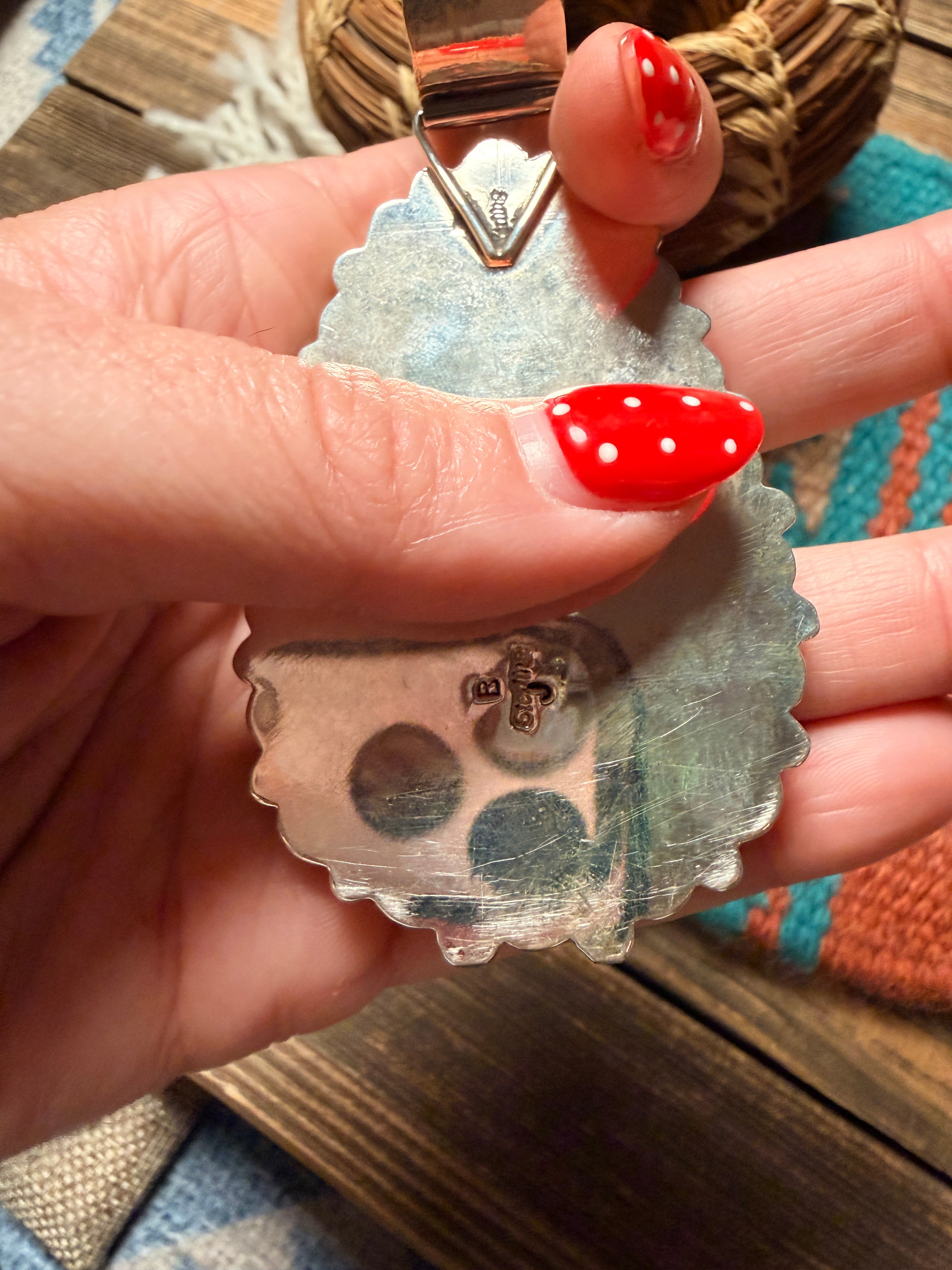 Handcrafted Sterling Silver, Pink Dream Mojave & Turquoise Cluster Pendant