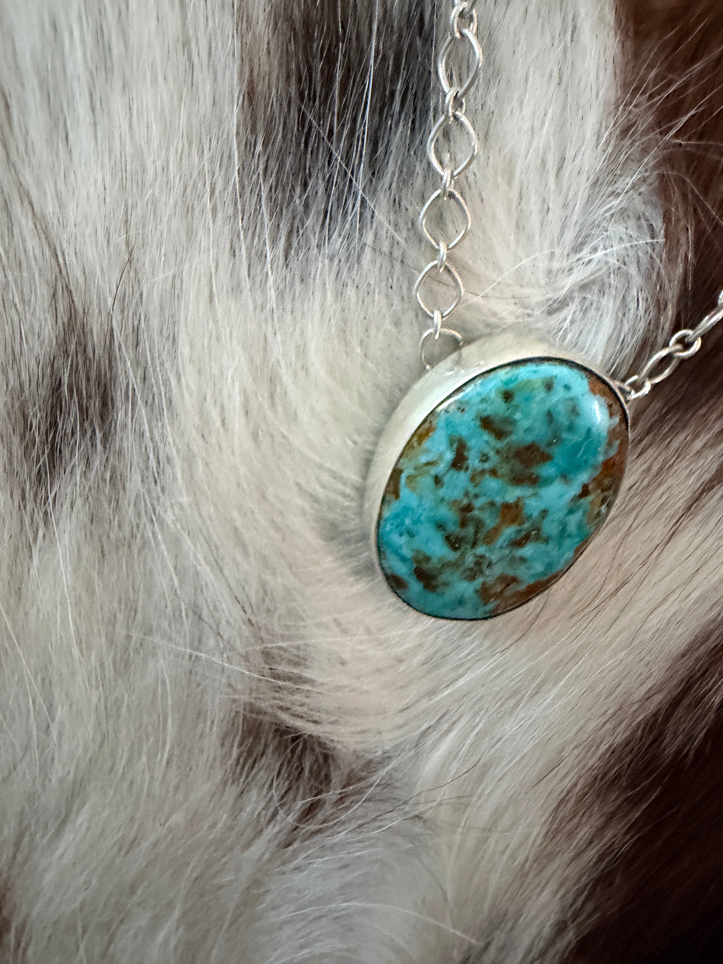 Handcrafted Turquoise & Sterling Silver Necklace