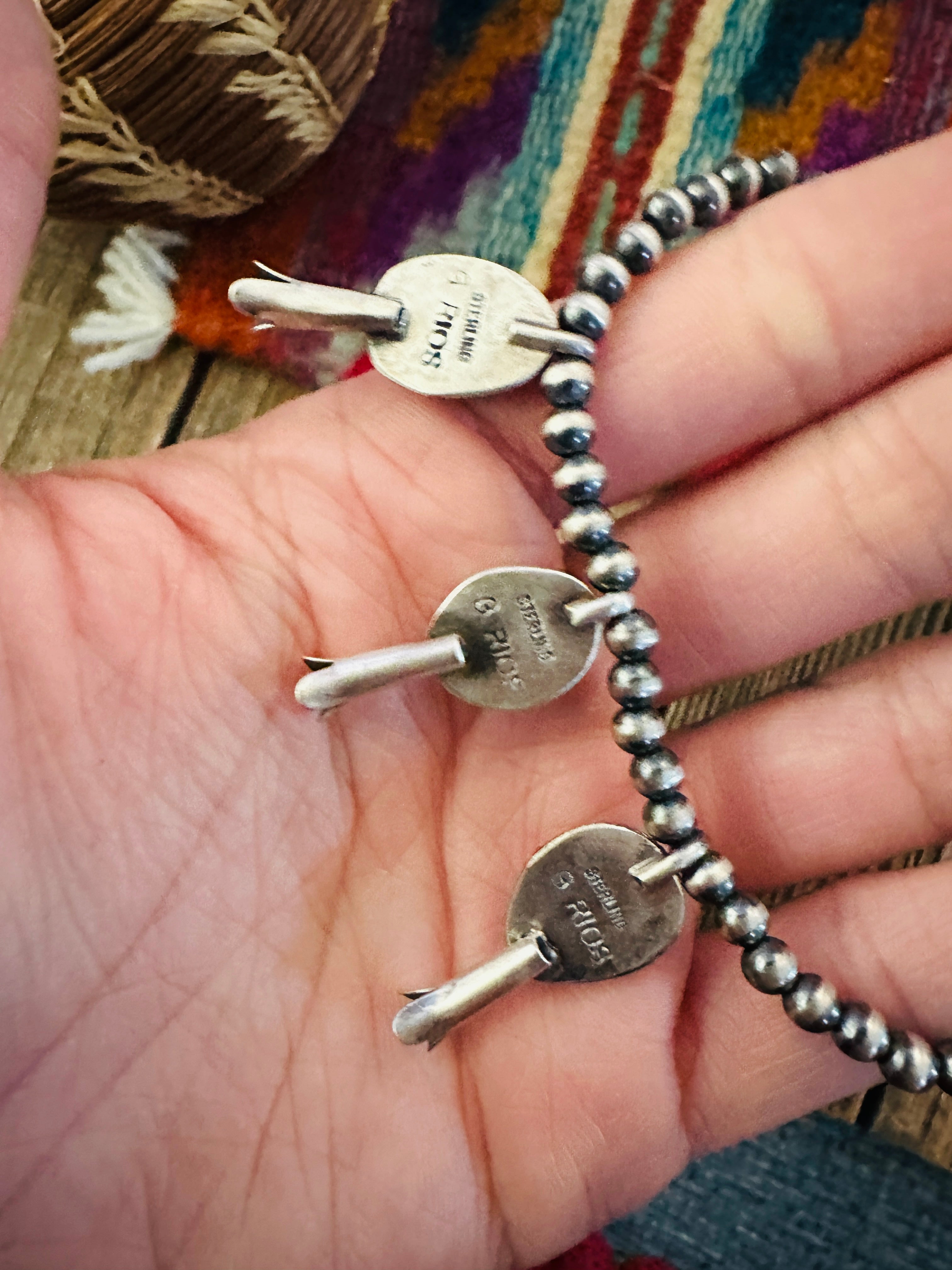 Handcrafted 3mm Sterling Silver Pearl & Multi Stone Blossom Stretch Bracelet