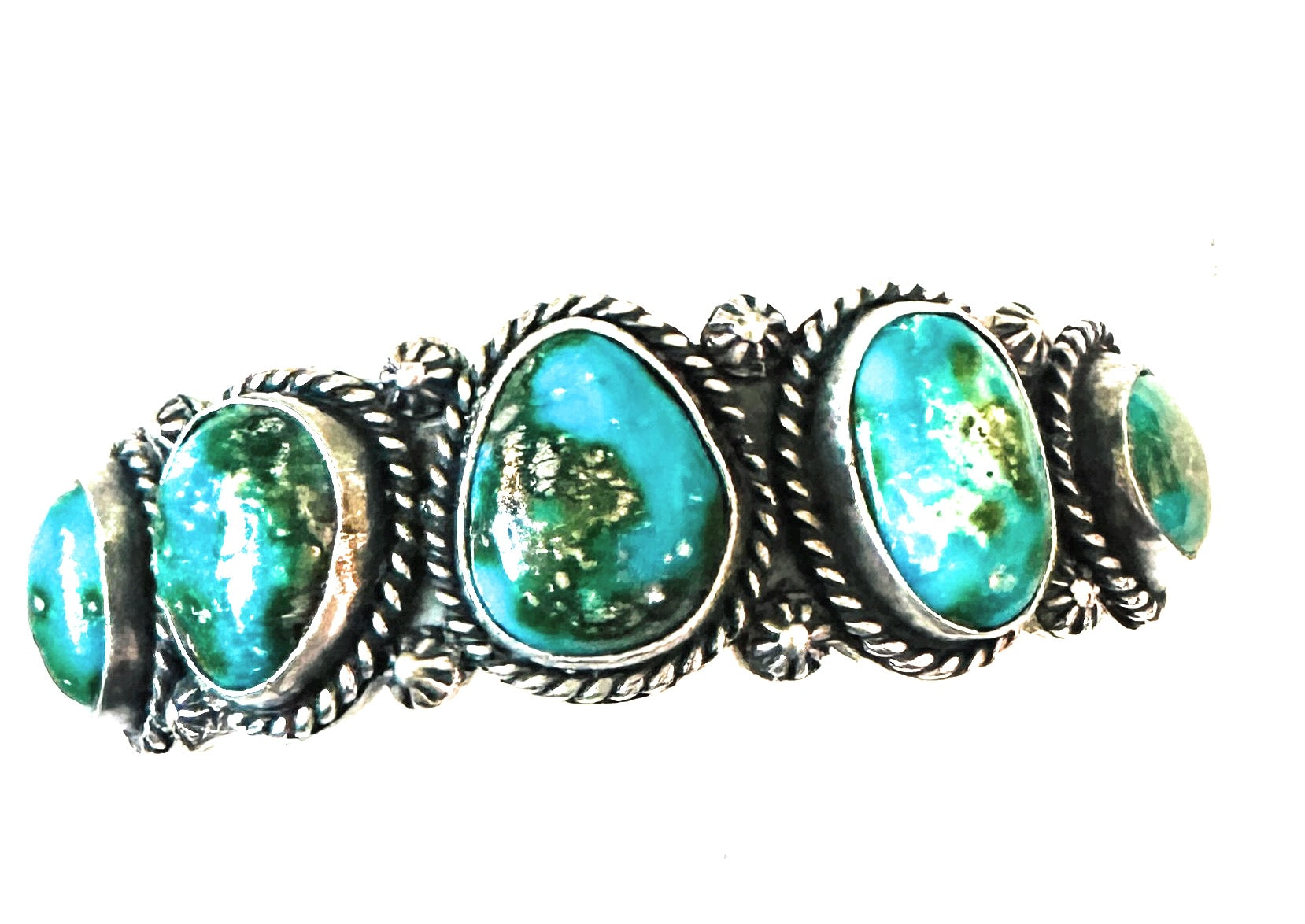 Handcrafted Sterling Silver & Sonoran Mountain Turquoise Cuff Bracelet /