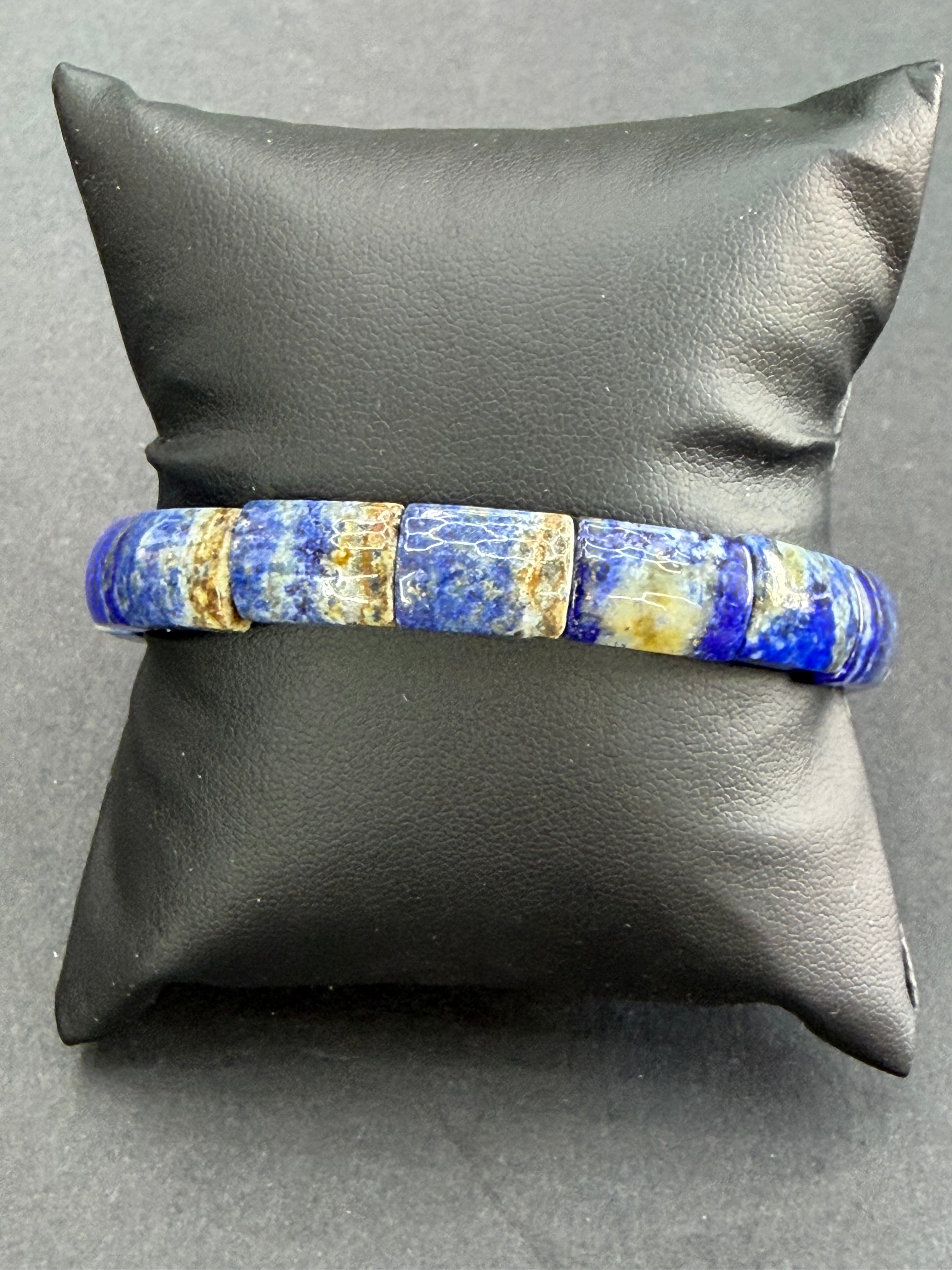 Lapis Beaded Stretch Bracelet
