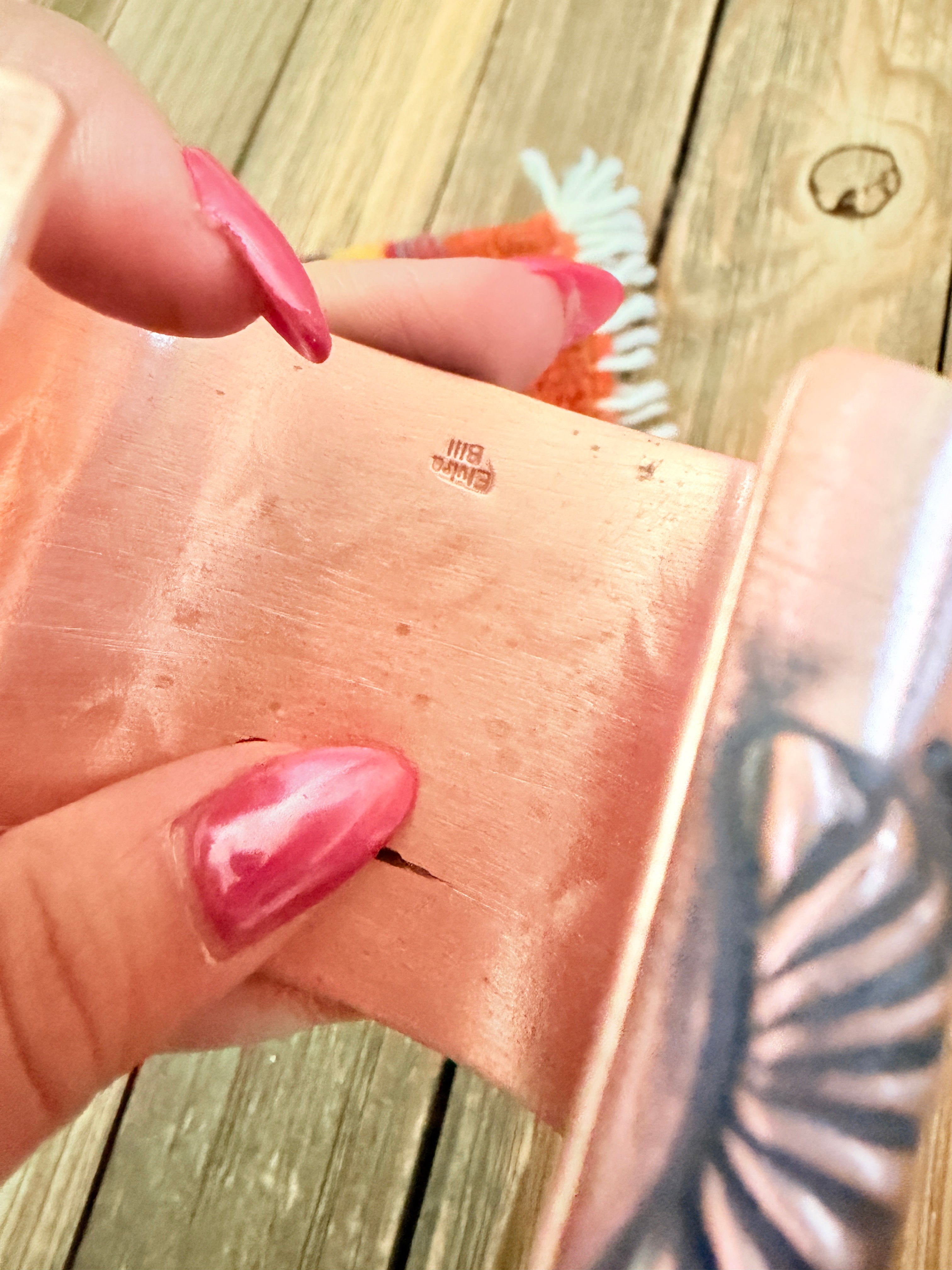 Handcrafted Copper Cuff Bracelet by Elvira Bill
