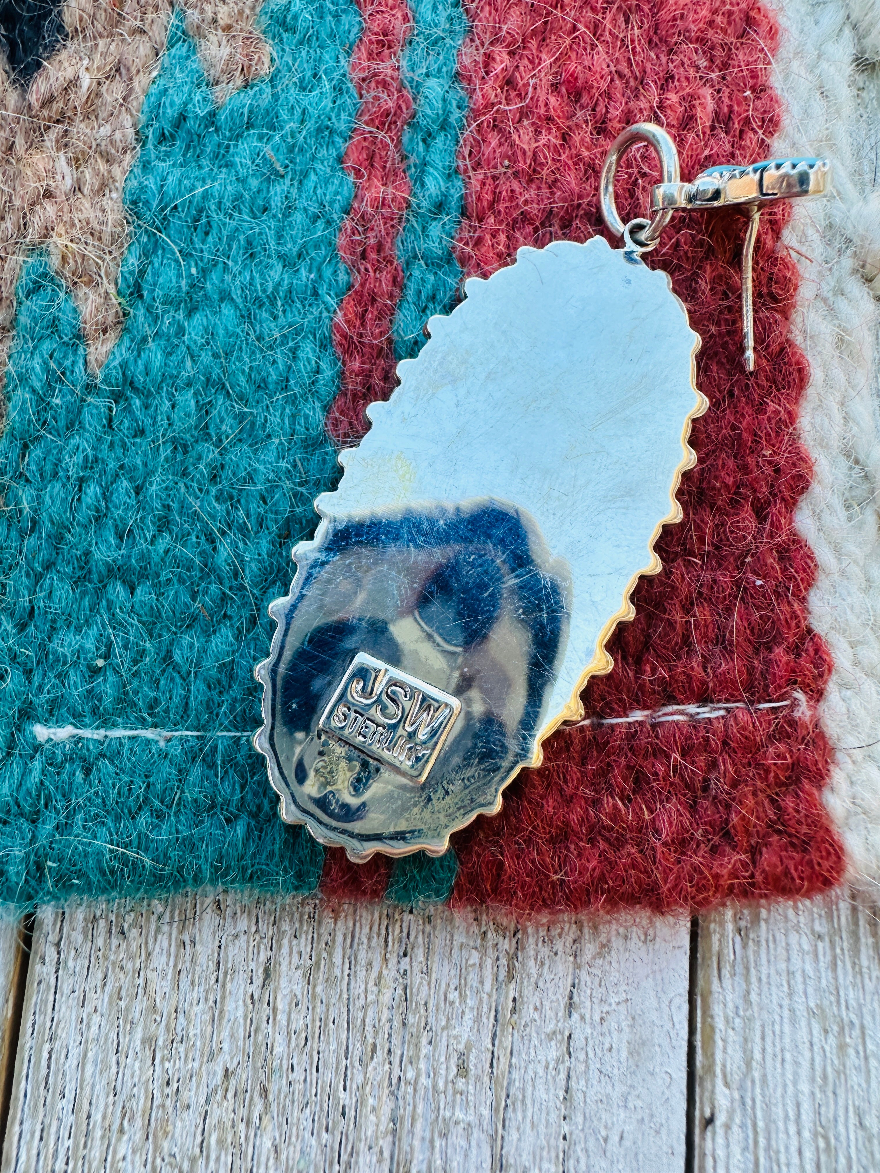 Handcrafted Sleeping Beauty Turquoise And Sterling Silver Cluster Dangle Earrings