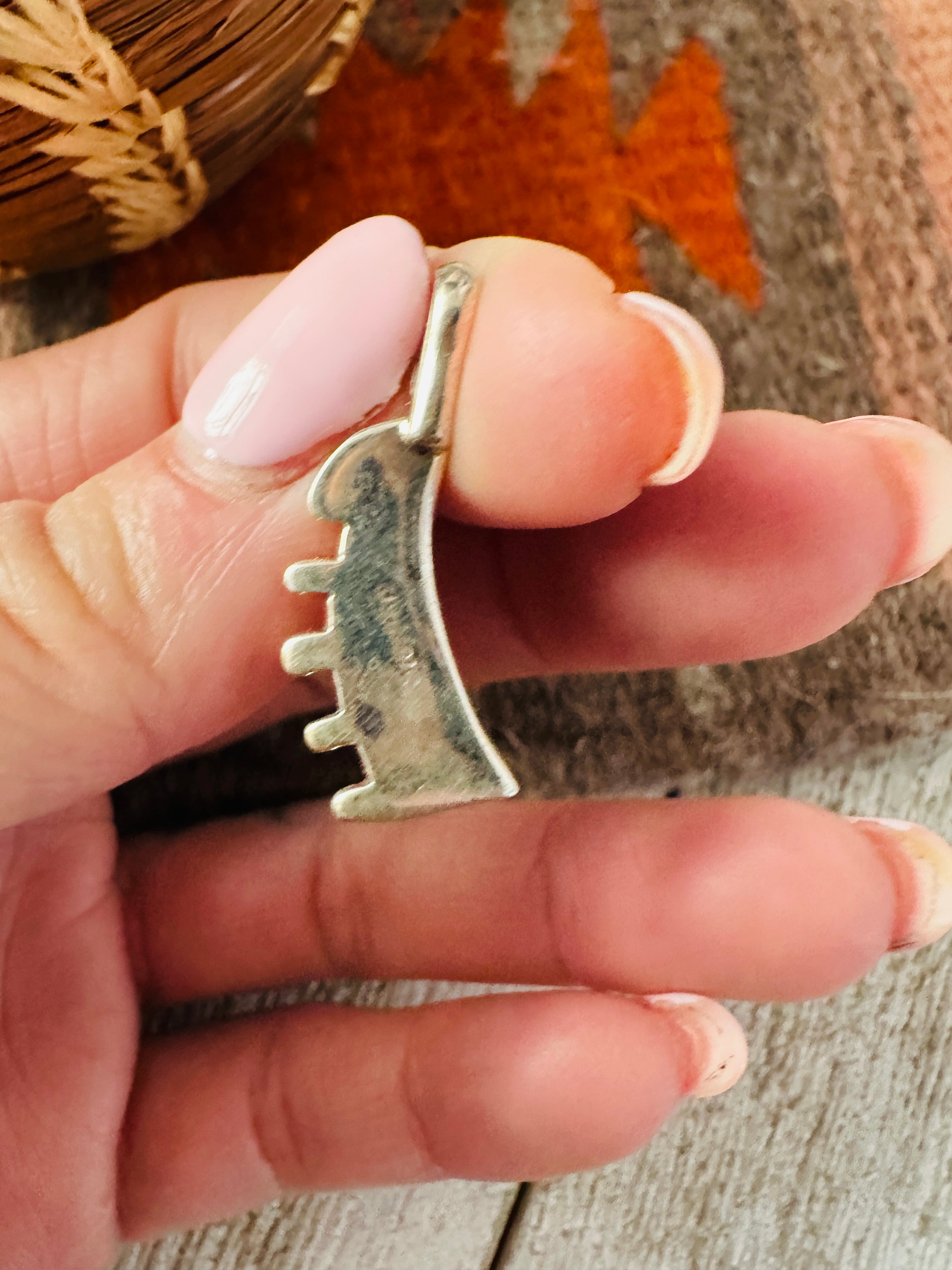 Handcrafted Lapis, Opal & Sterling Silver Inlay Pendant