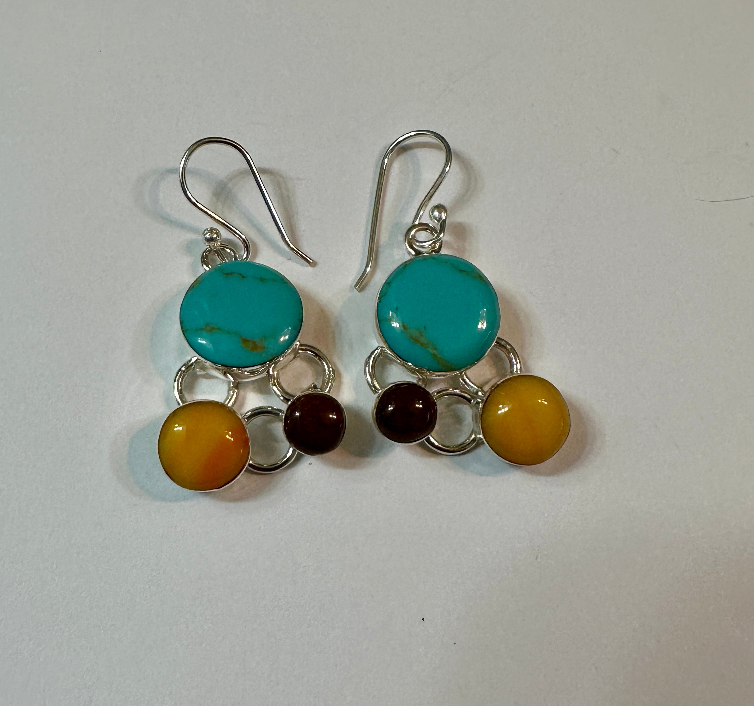 Tejano Circle Earrings on Hook