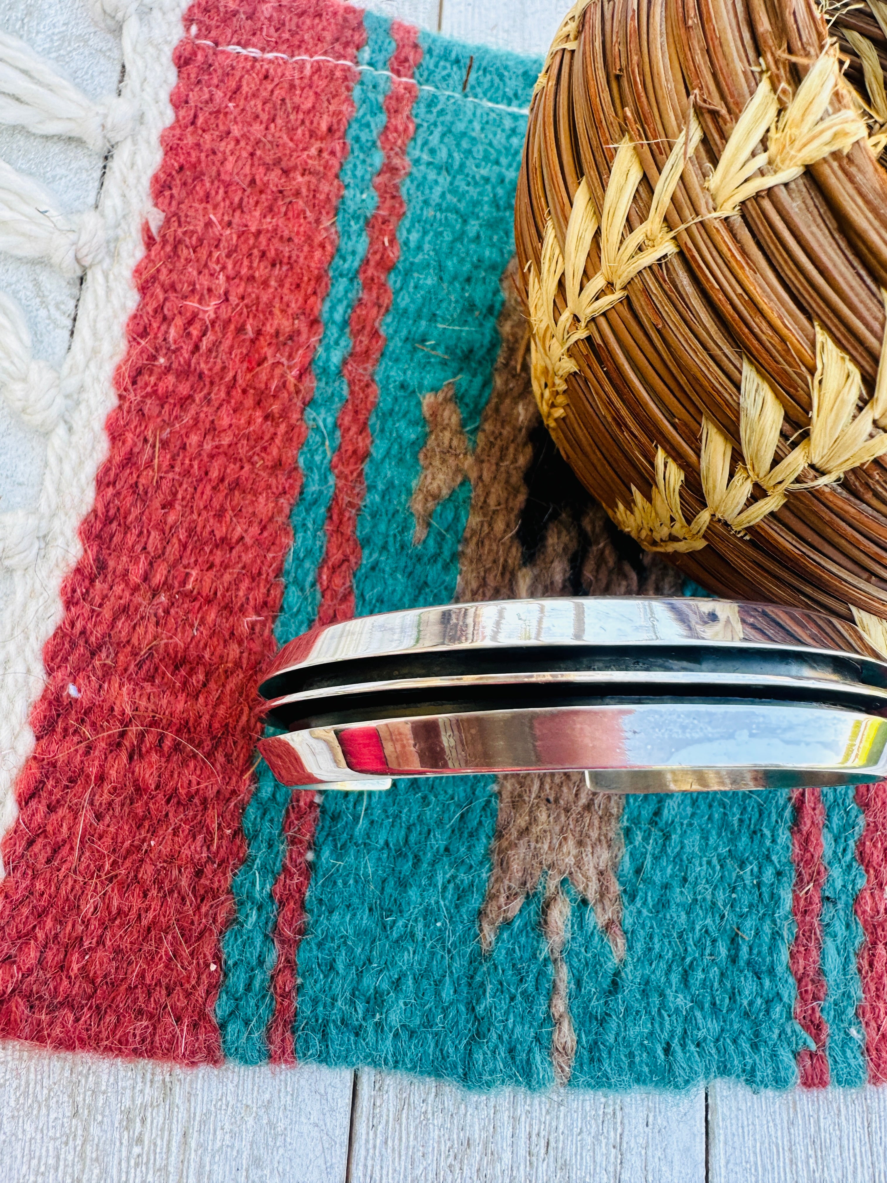 Handcrafted Hand Crafted Sterling Silver Cuff Bracelet By Tom Hawk