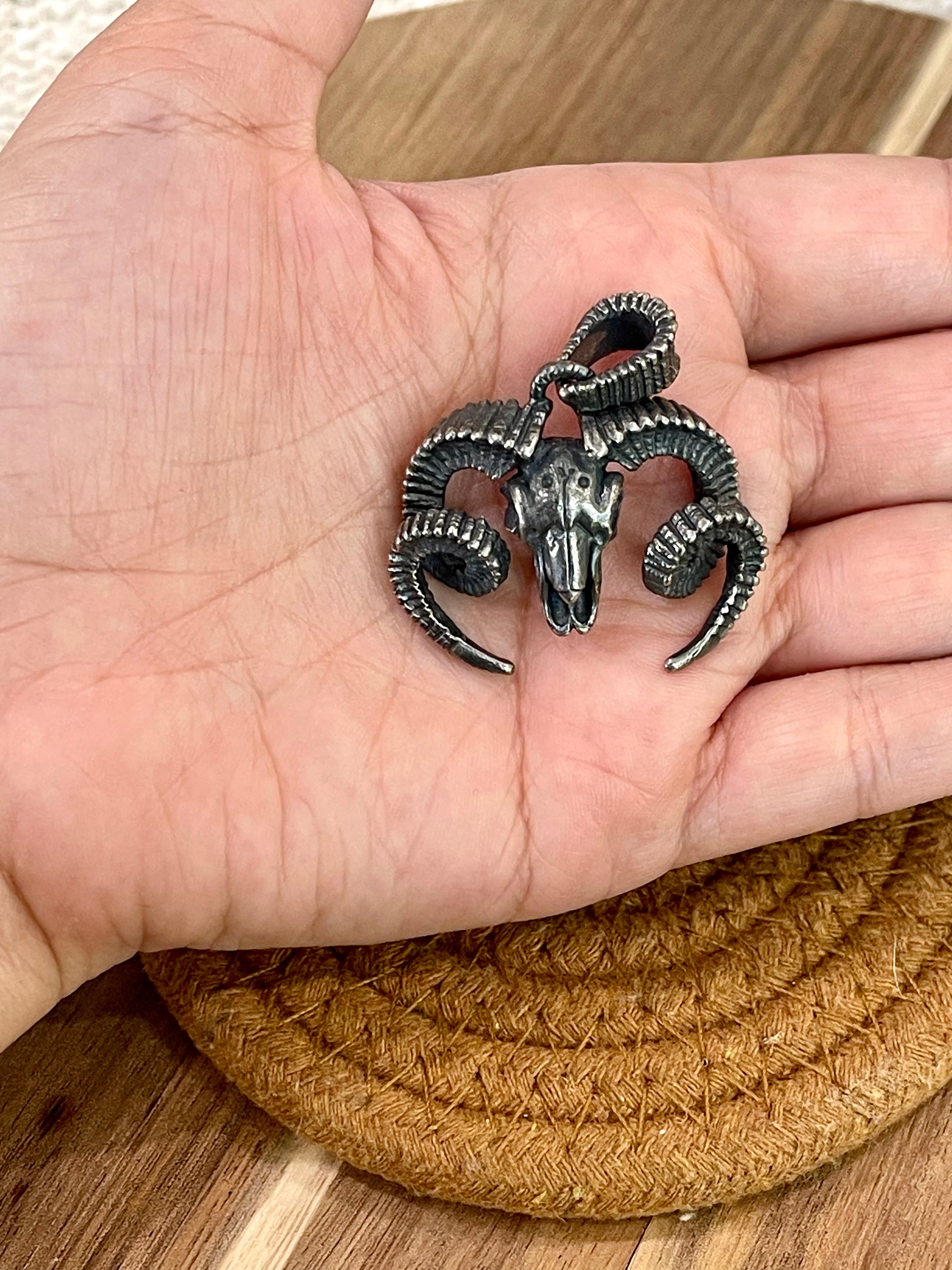 Handcrafted Sterling Silver Ram Pendant