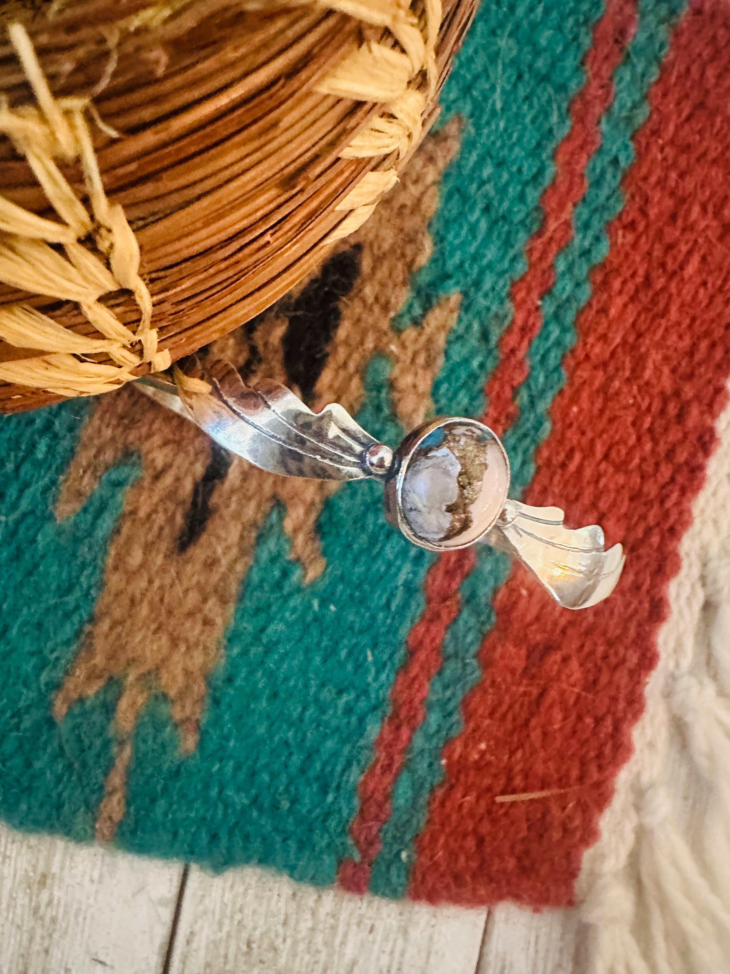 Handcrafted Sterling Silver & Spice Cuff Bracelet