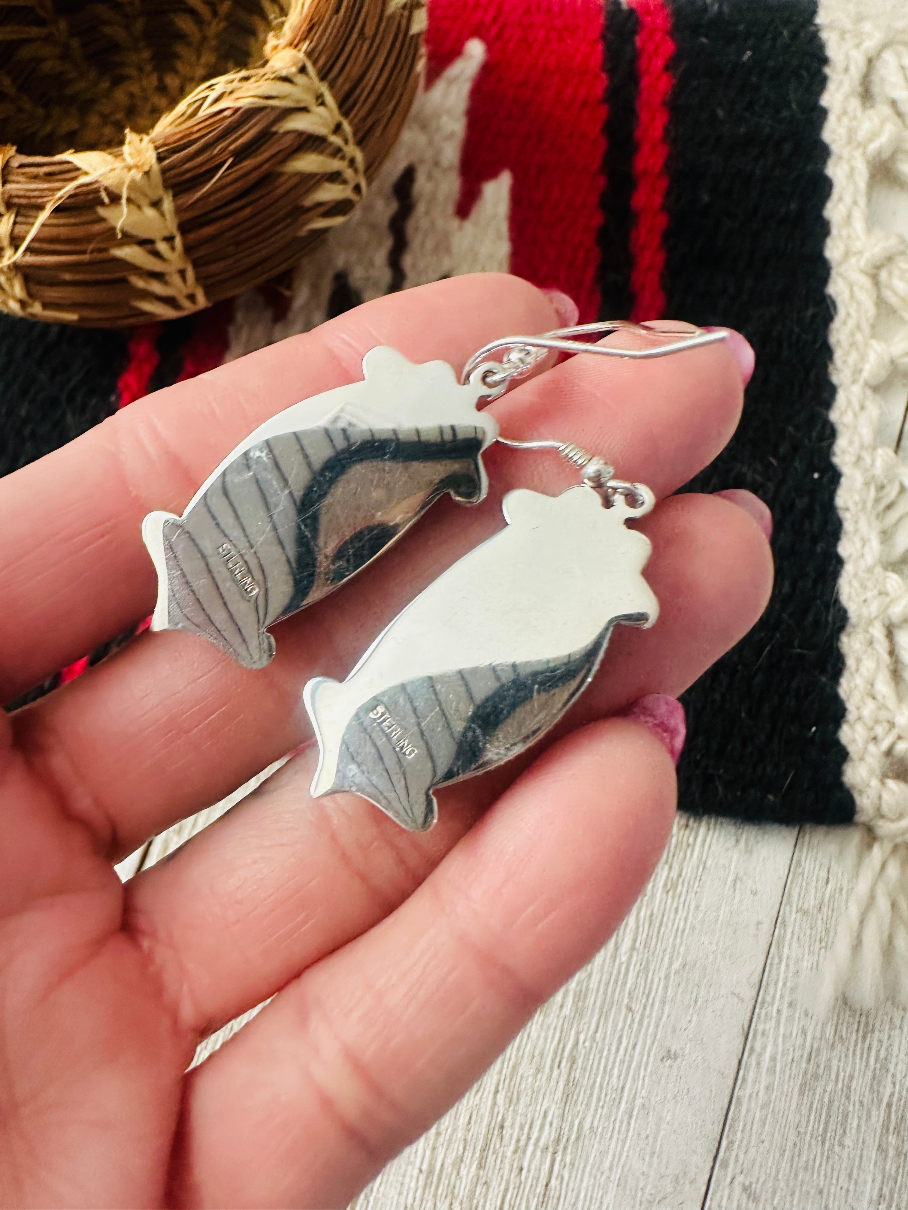 Handcrafted Sonoran Jasper & Sterling Silver Dangle Earrings