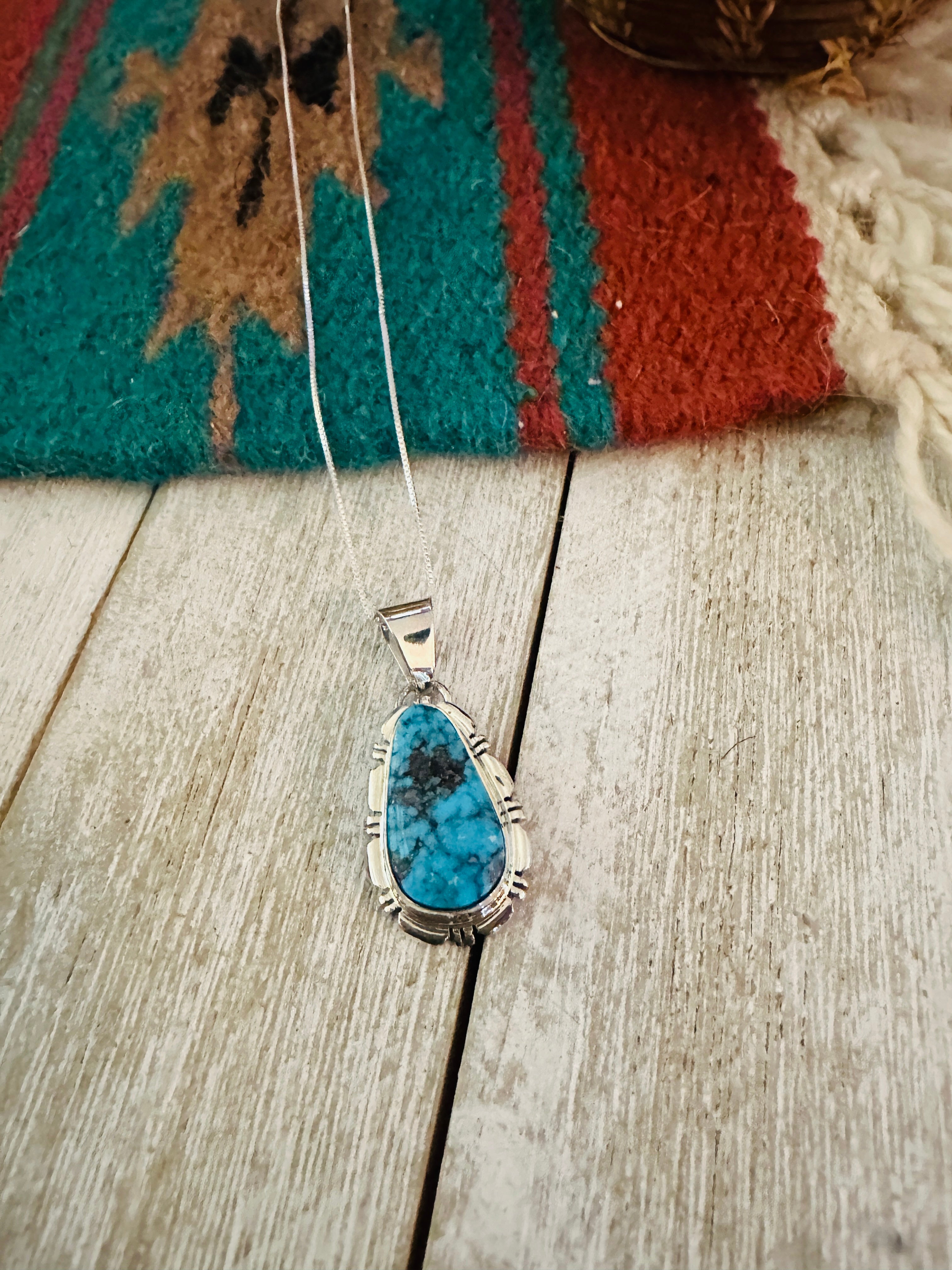 Handcrafted Sterling Silver & Turquoise Necklace