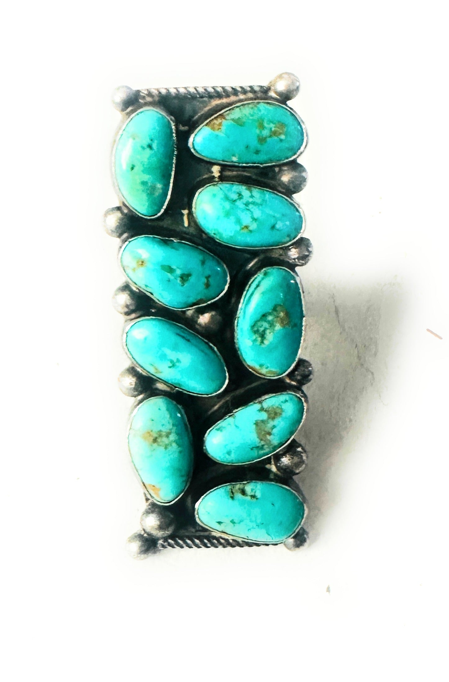 Handcrafted Turquoise & Sterling Silver Adjustable Ring by Jacqueline Silver