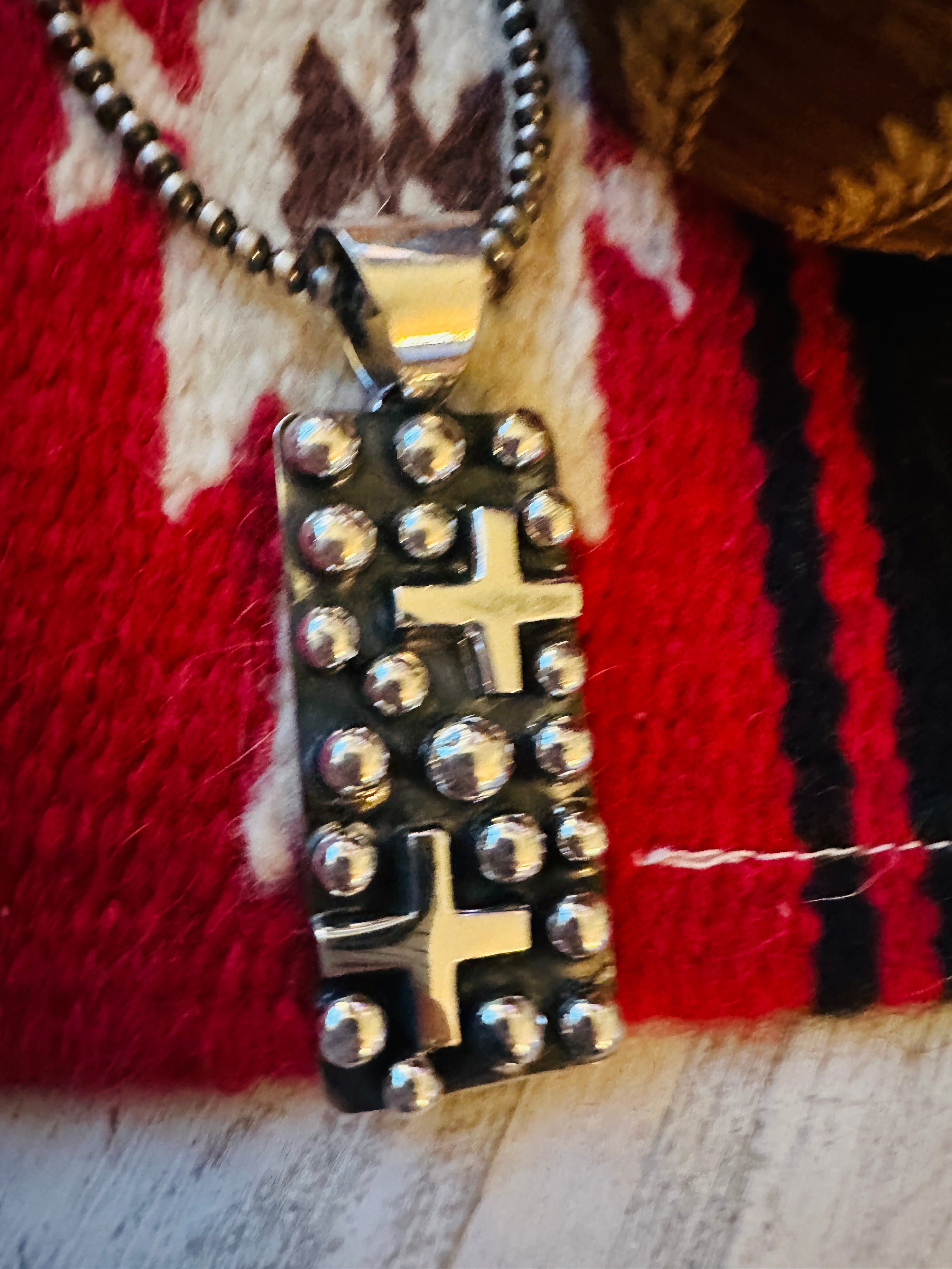 Handcrafted Sterling Silver Cross Pendant by Chimney Butte