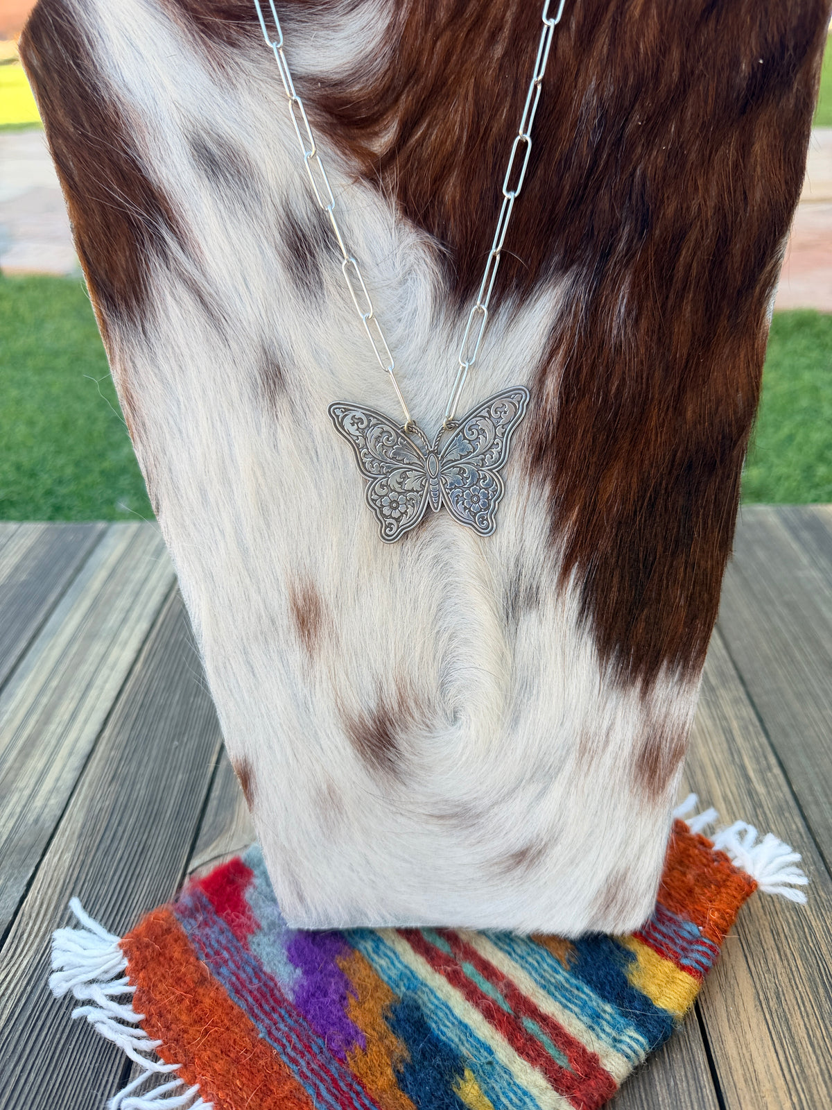 Handmade Sterling Silver Butterfly Necklace