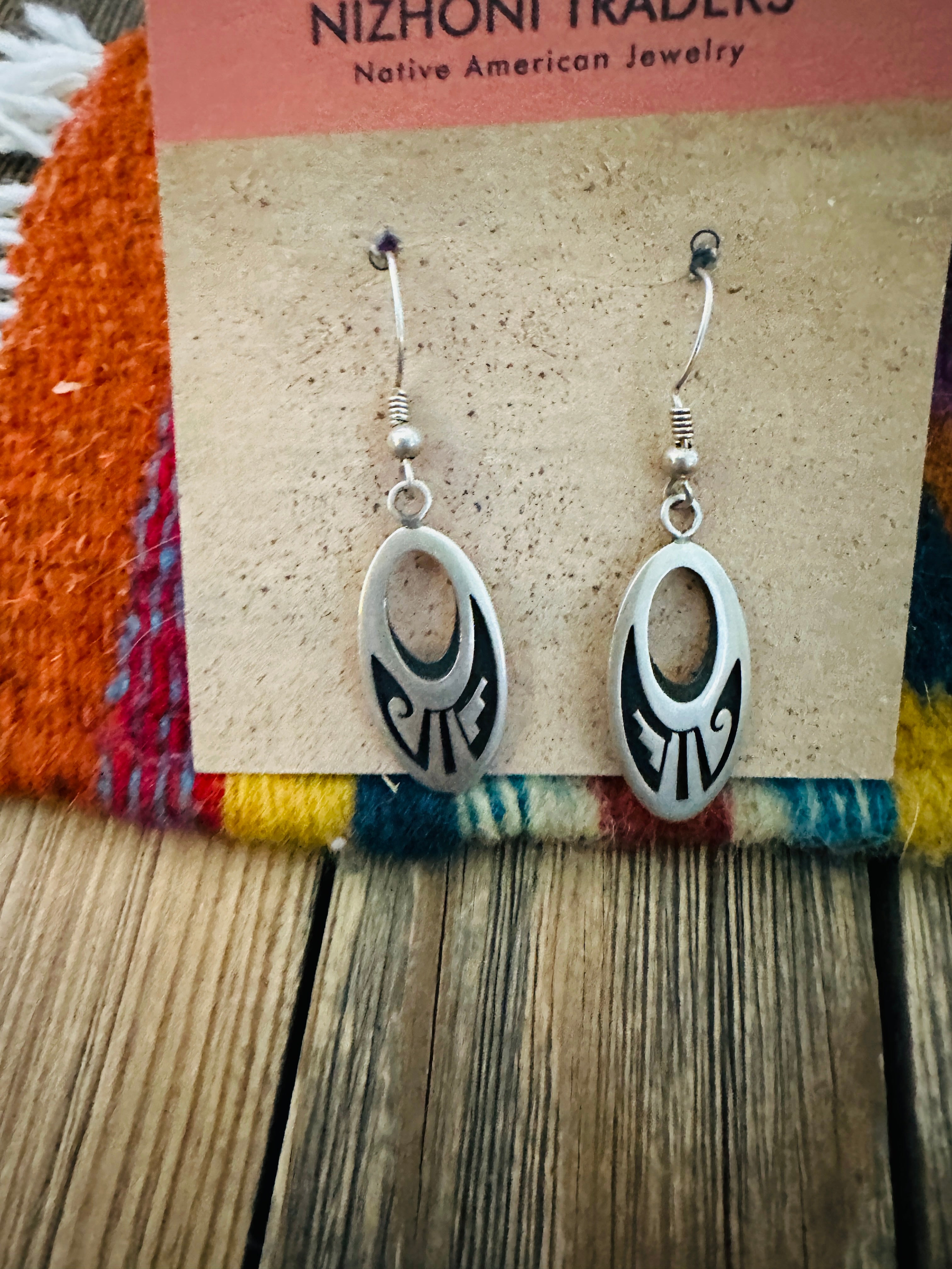 Handcrafted Old Pawn Sterling Silver Dangle Earrings