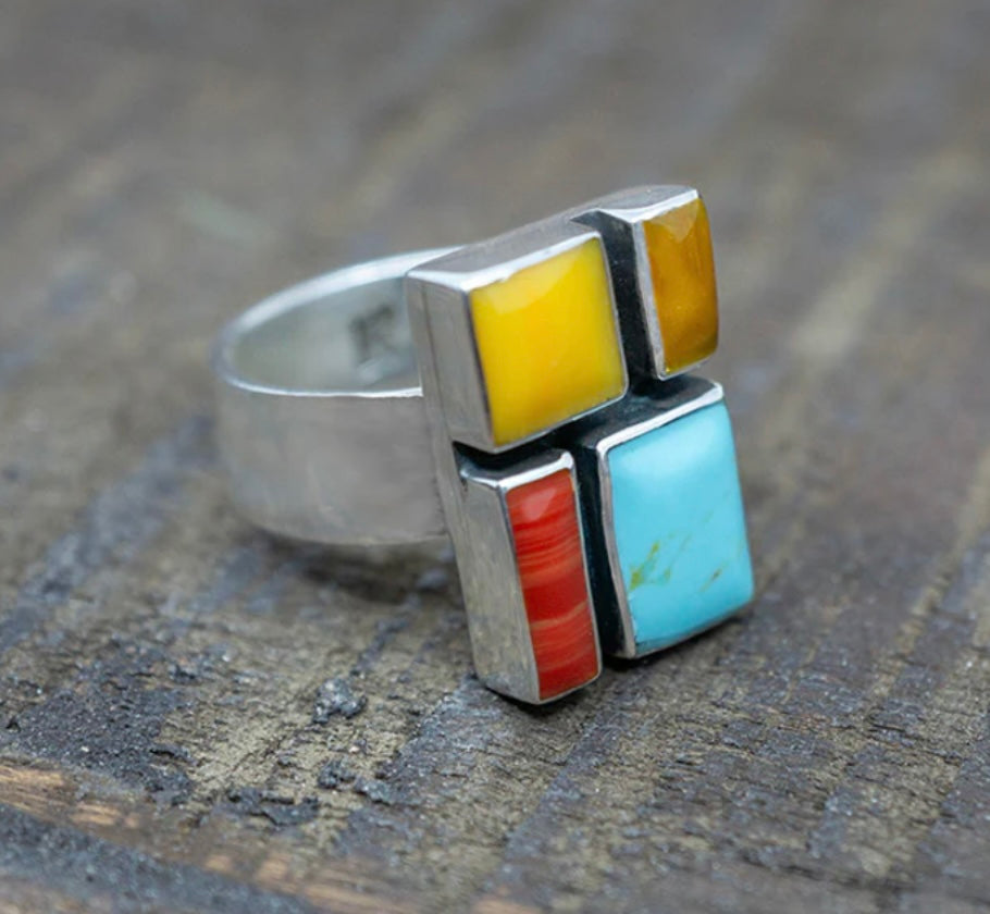 Tejano Mosaic Ring