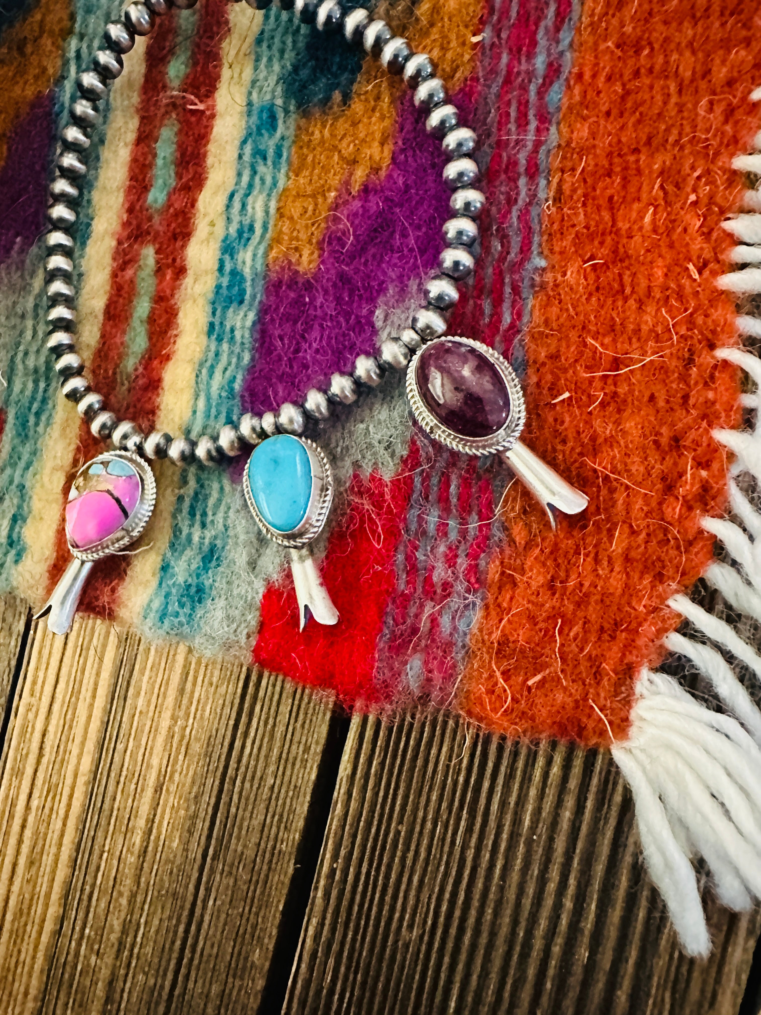 Handcrafted 3mm Sterling Silver Pearl & Multi Stone Blossom Stretch Bracelet