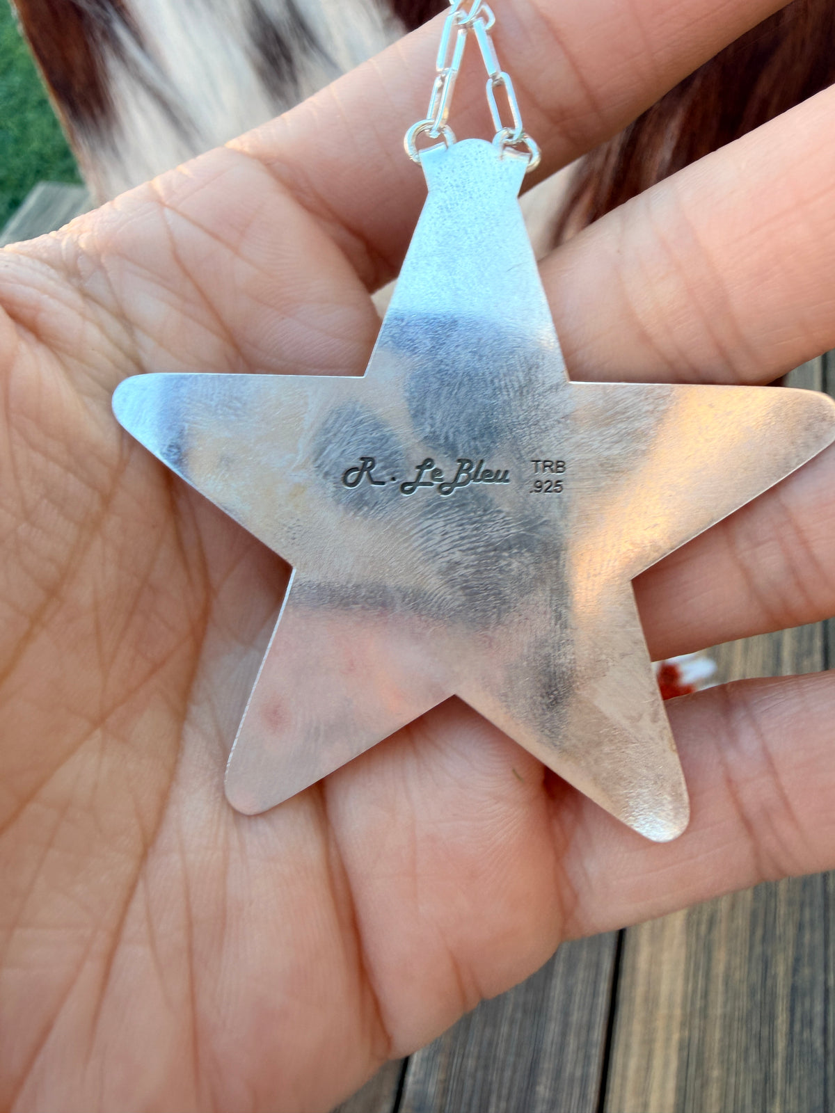 Handmade Sterling Silver & Turquoise Star Necklace