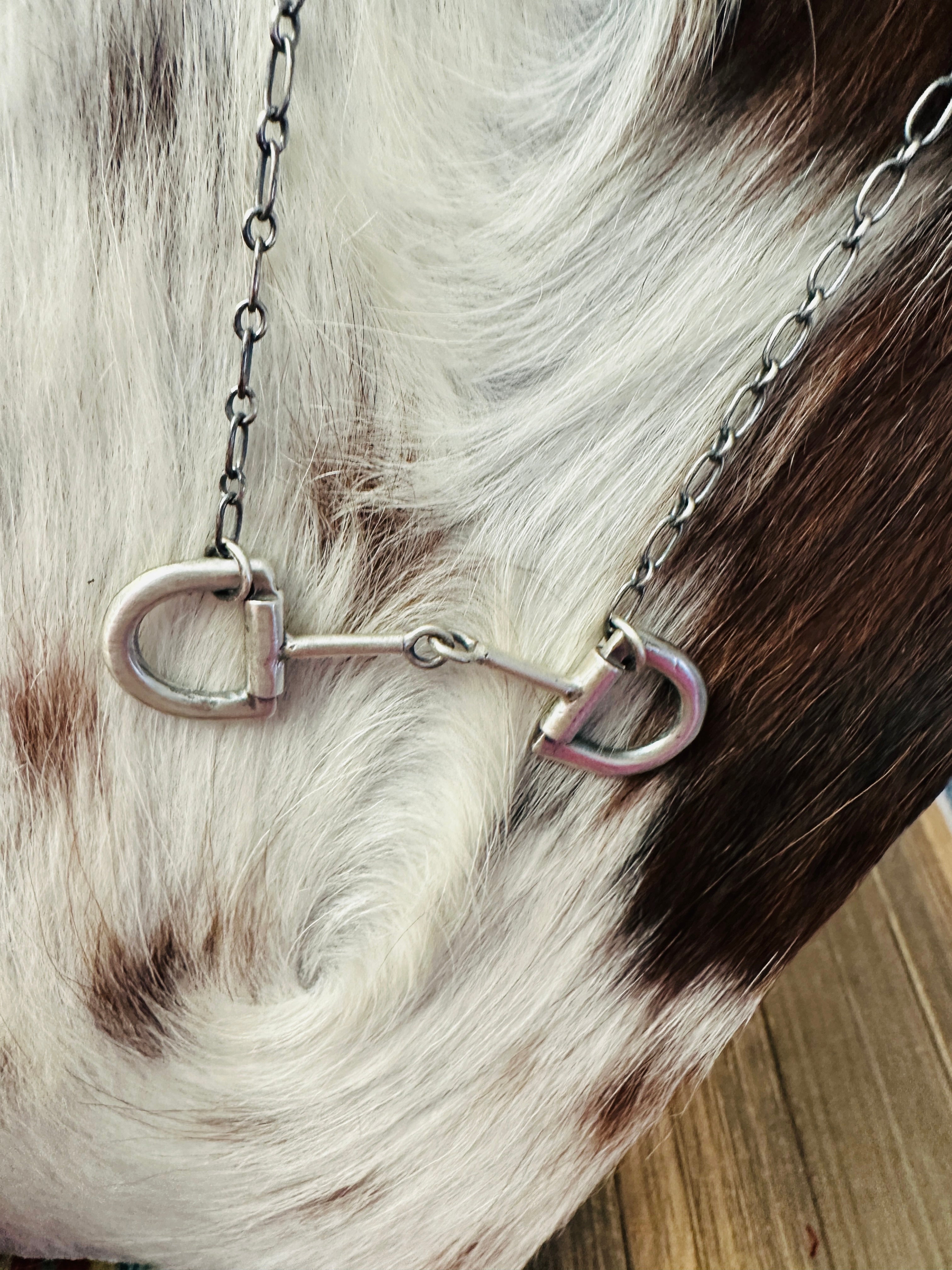 Handcrafted Sterling Silver Horse Bit Necklace