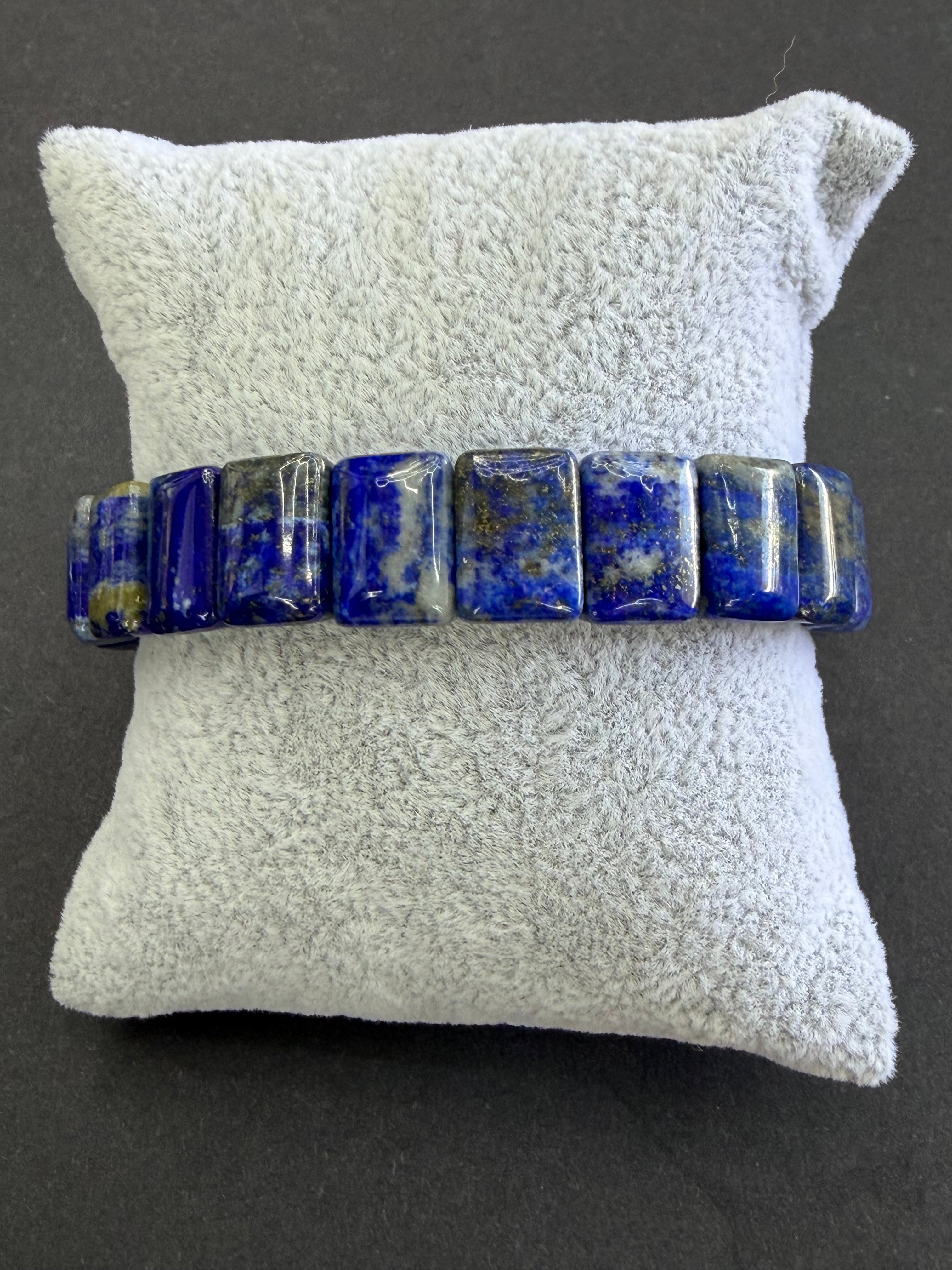 Lapis Beaded Stretch Bracelet