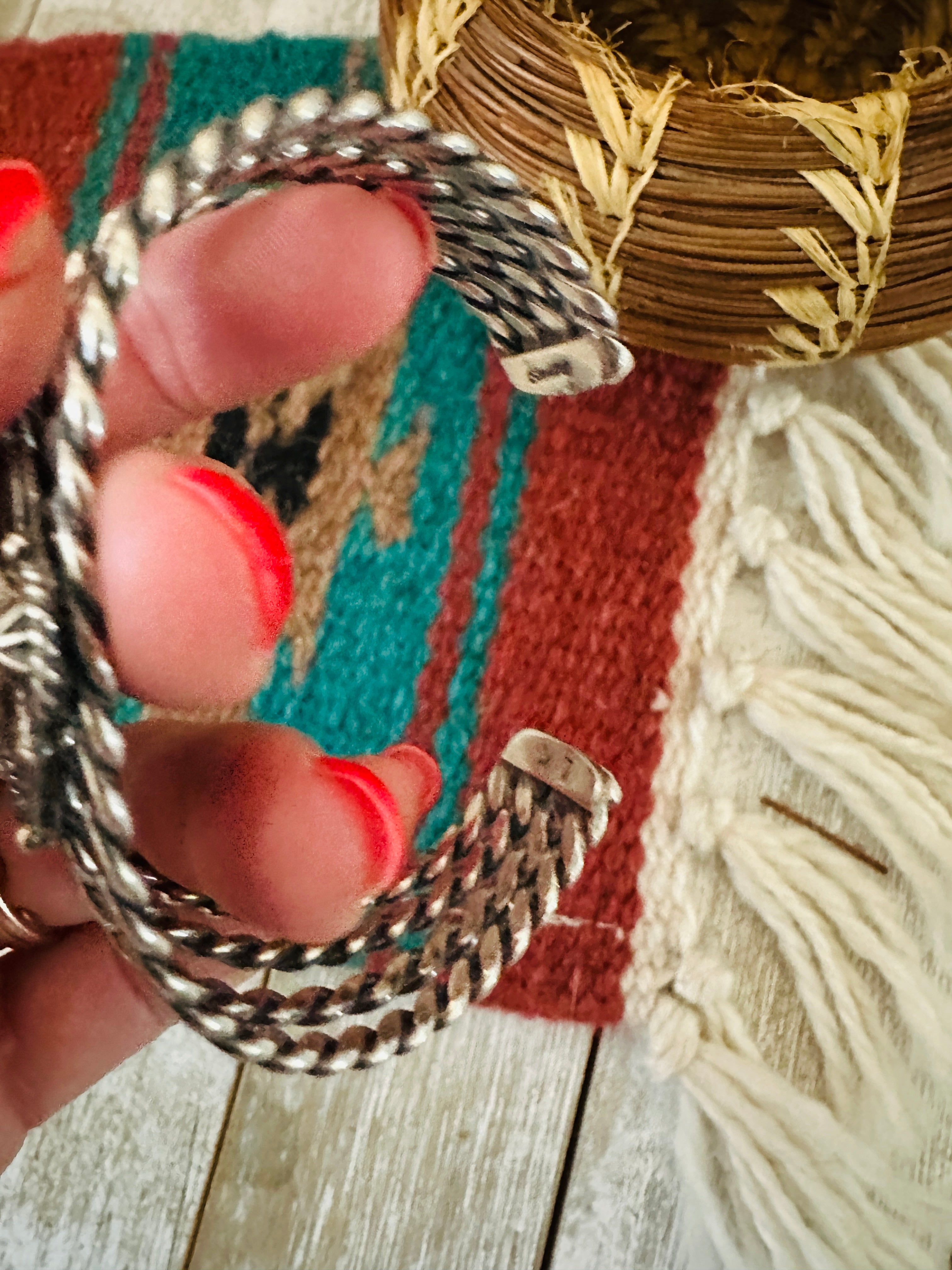 Handcrafted Sterling Silver & Orange Spiny Oyster Cuff Bracelet