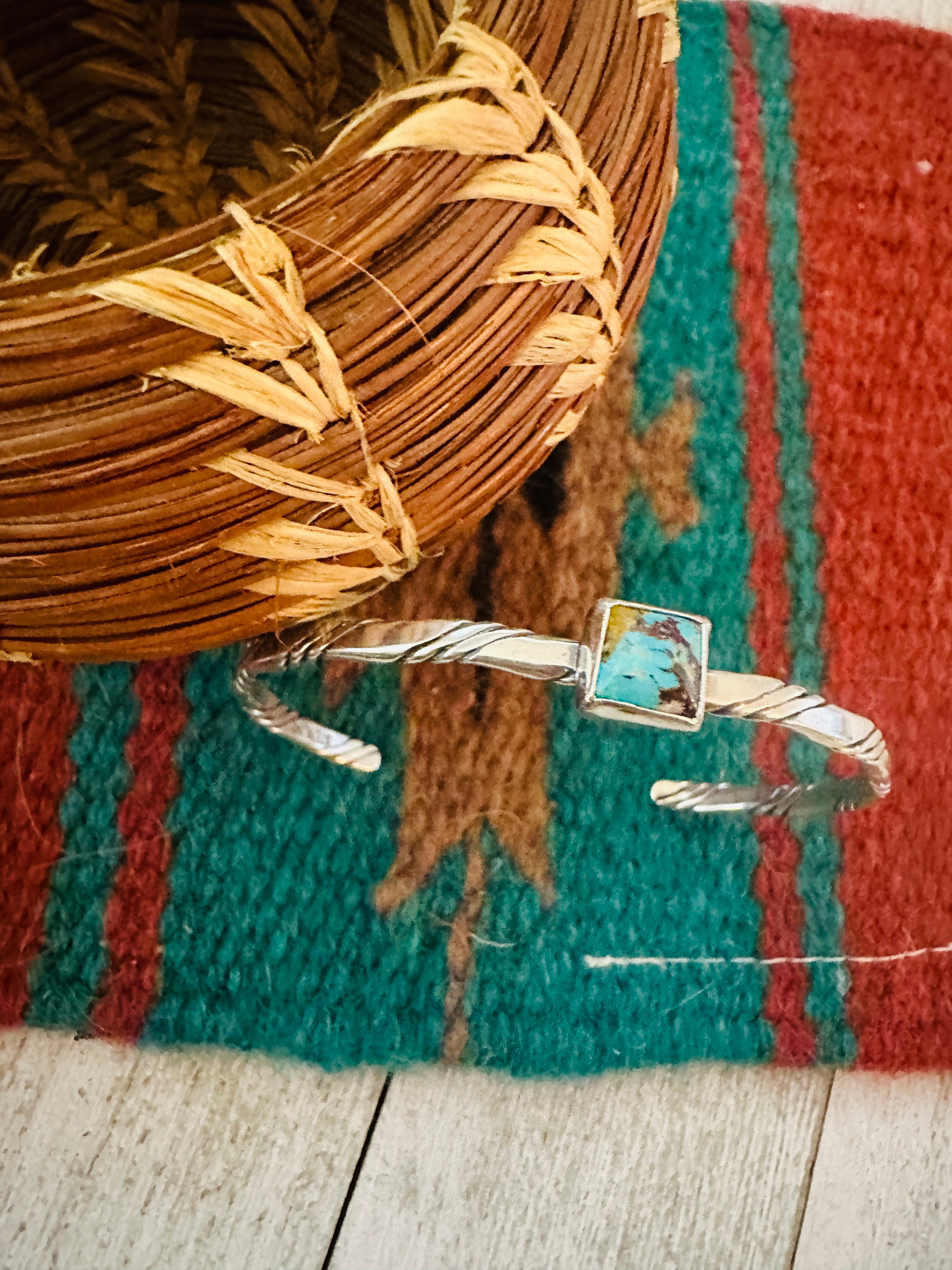 Handcrafted Sterling Silver & Turquoise Cuff Bracelet