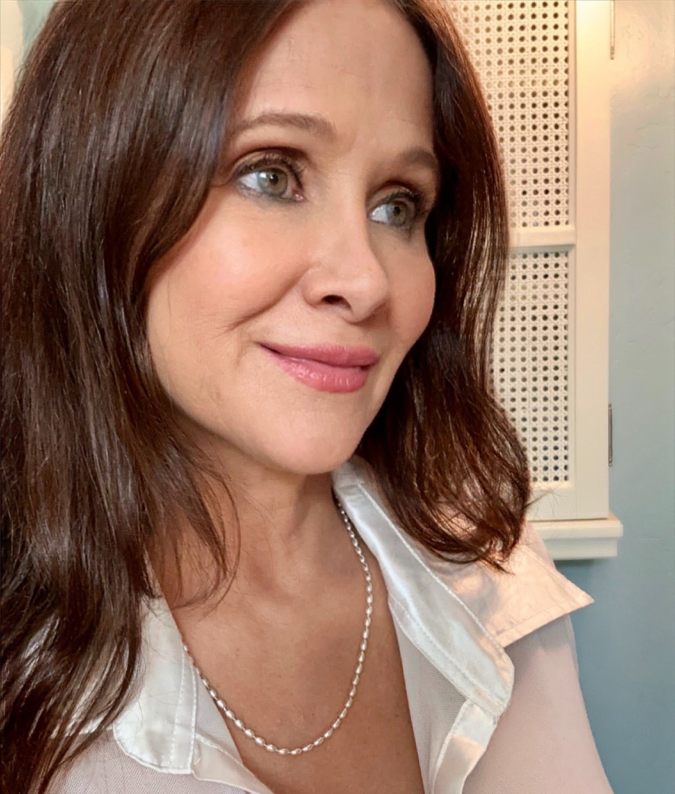 Sterling Silver Rice Bead Necklace 20”