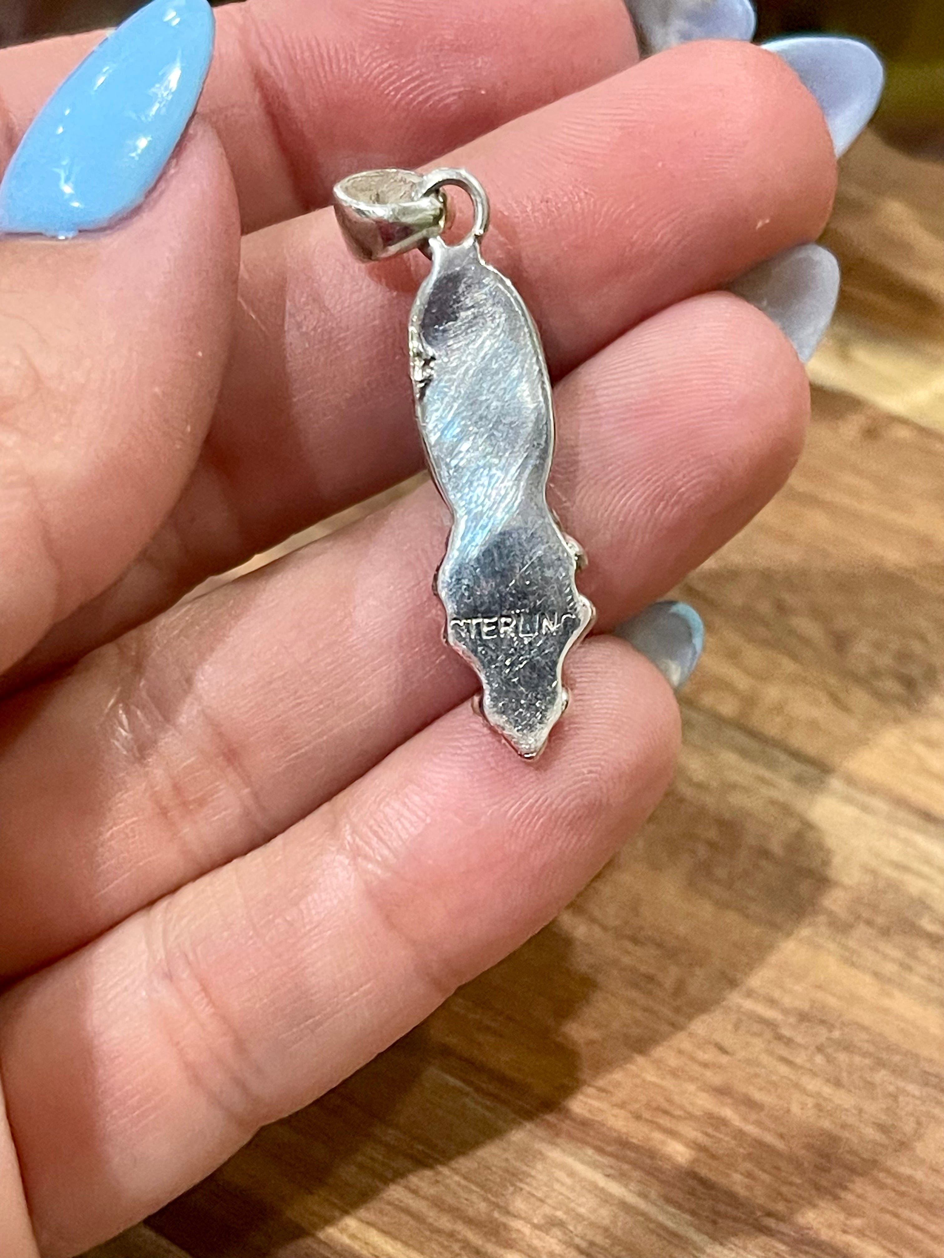 Handcrafted Sterling Silver & Turquoise Pendant
