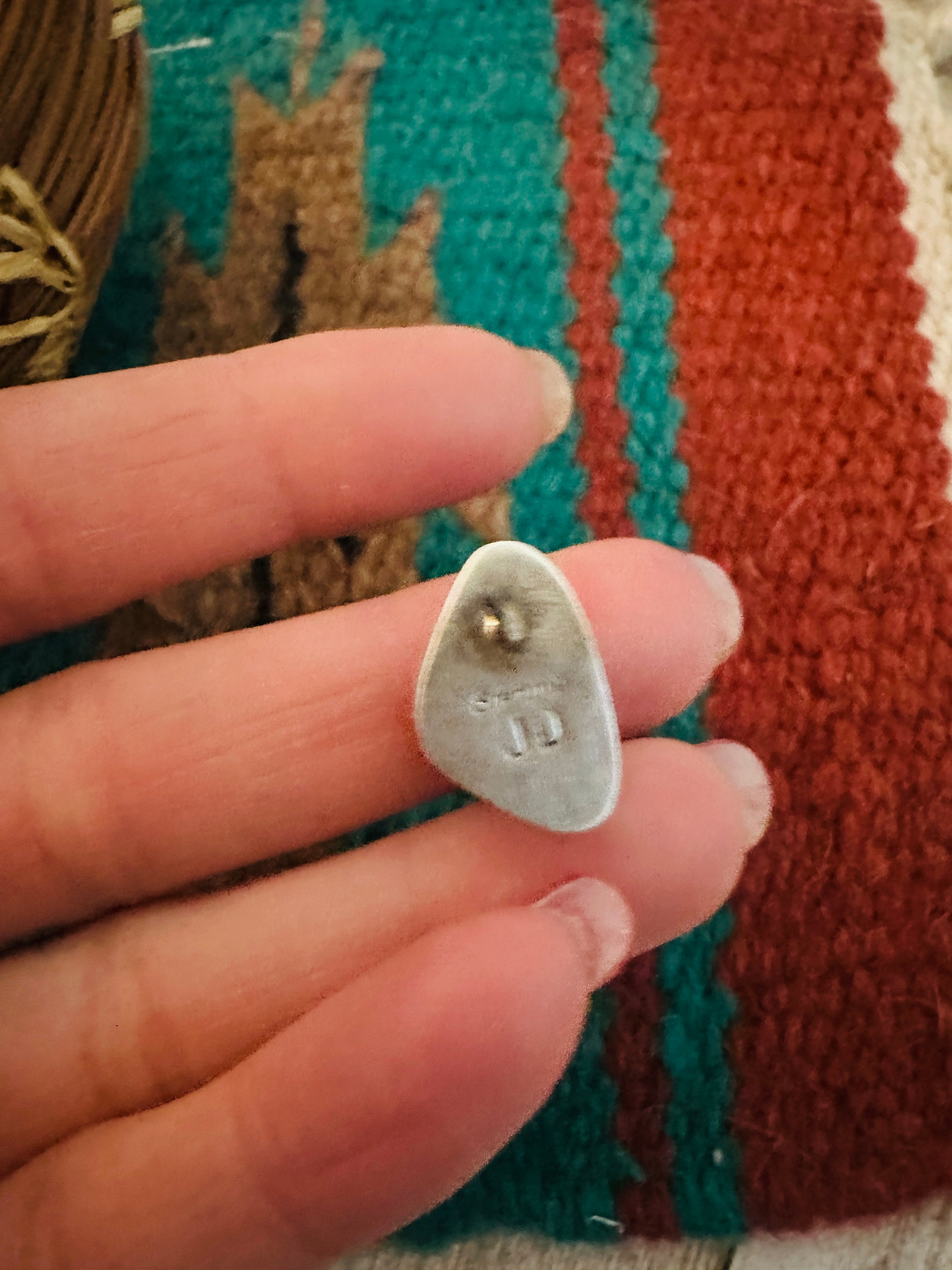 Navajo Sterling Silver & Turquoise Post Earrings