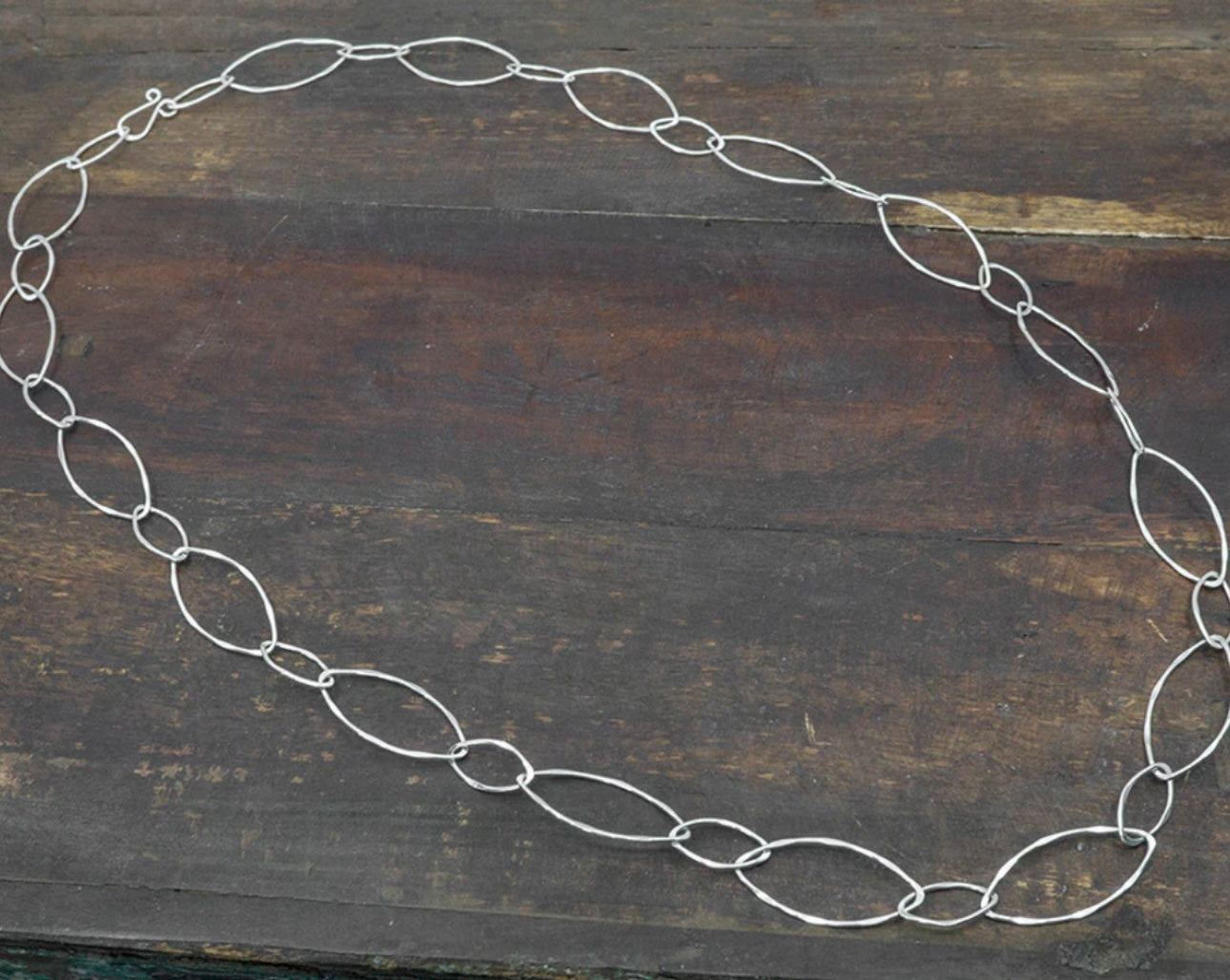 Dapped Ellioticals Sterling Silver Necklace
