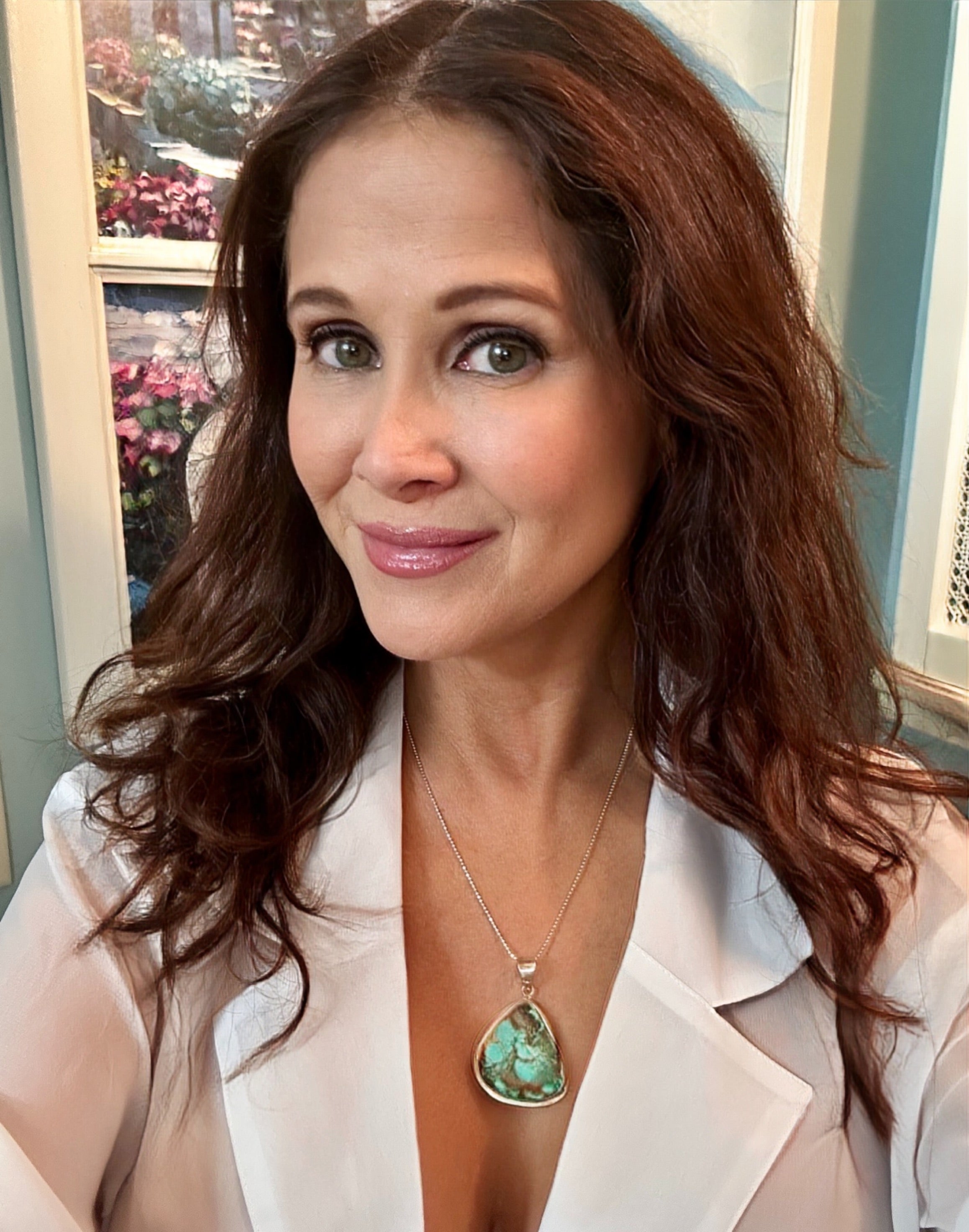 Turquoise Pendant w/ Sterling Silver Necklace