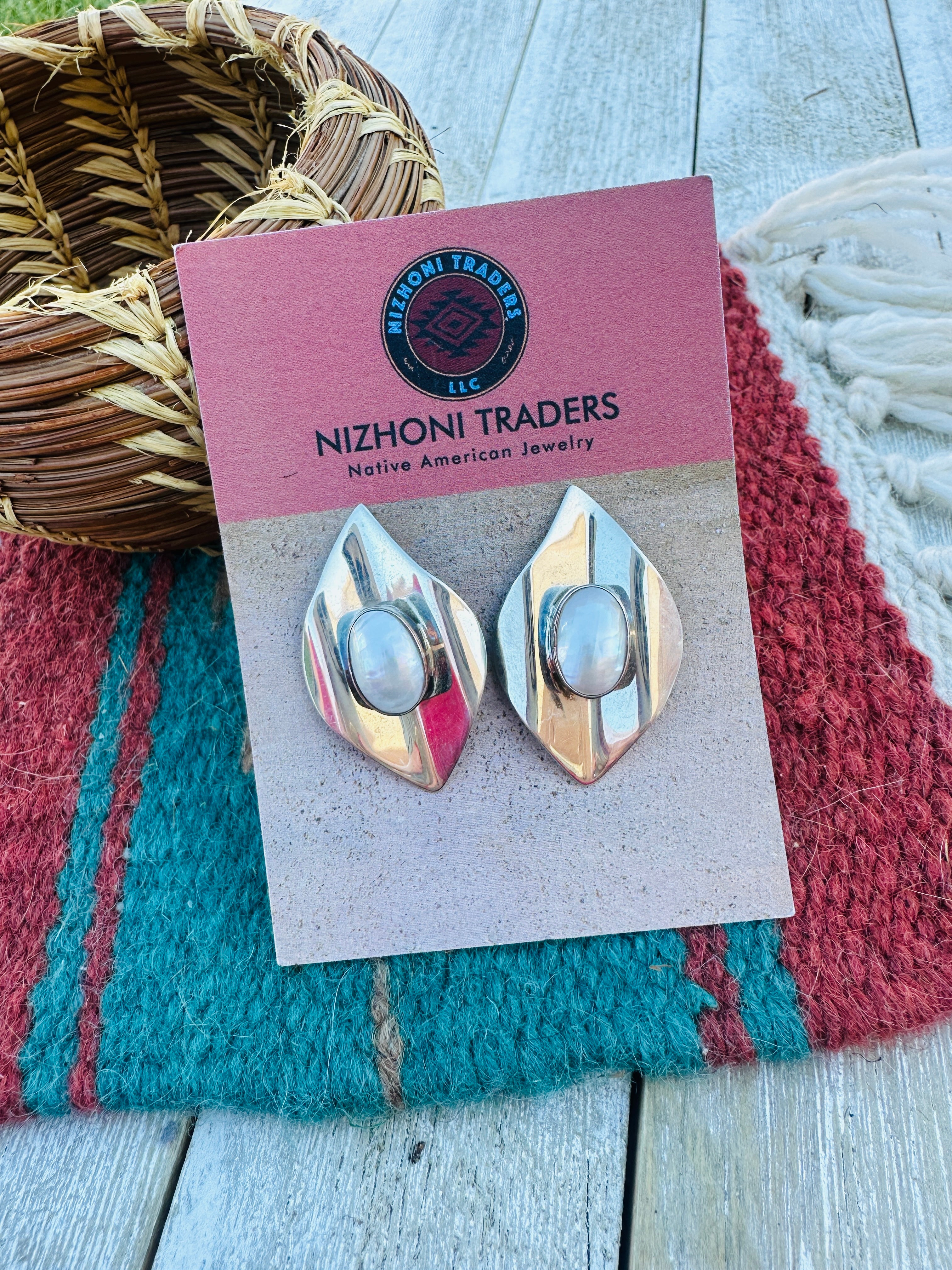 Handcrafted Freshwater Pearl & Sterling Silver Post Earrings